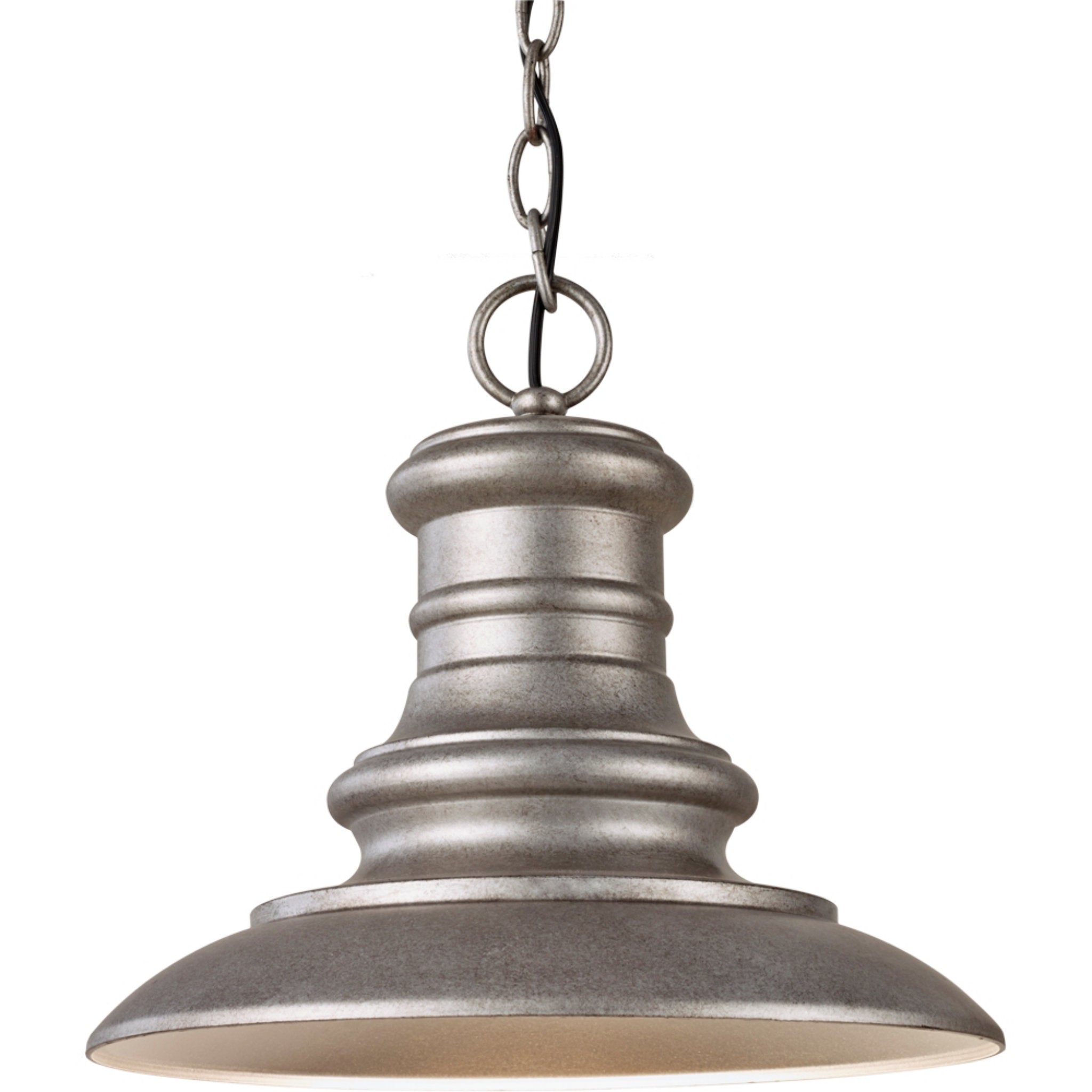Redding Station Pendant Period Inspired Outdoor Fixture Dark Sky 10.875" Height Aluminum in Tarnished Silver