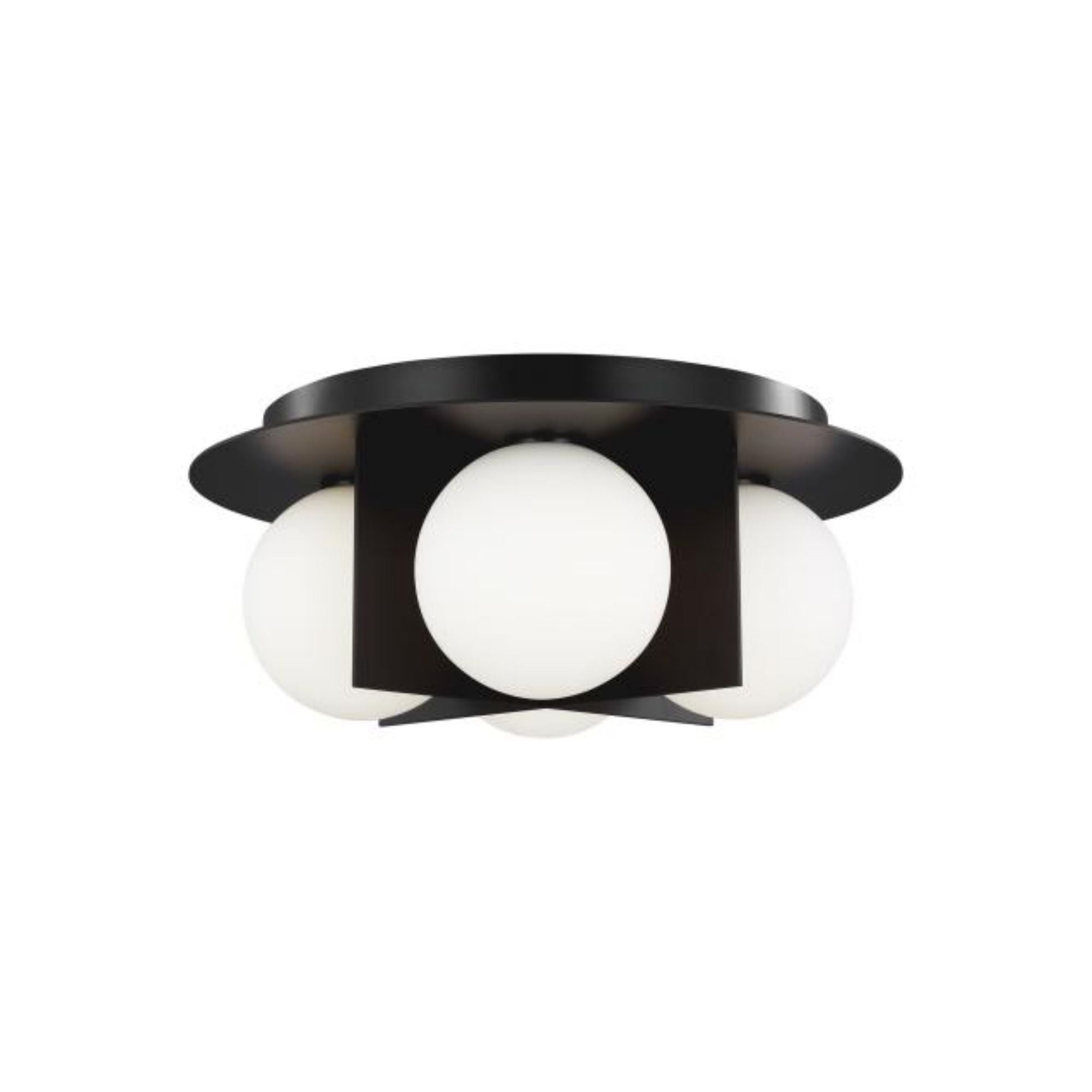 Orbel Flush Mount Flush & Semi-Flush Mount 4-Light Matte Black by Sean Lavin