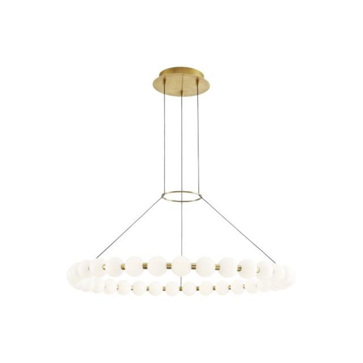 Orbet 36 Chandelier Chandeliers 1-Light LED 2700K Natural Brass by Sea