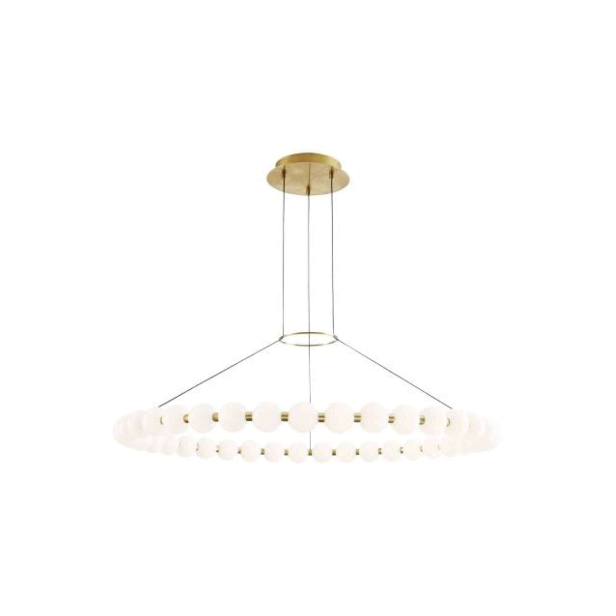 Orbet 42 Chandelier Chandeliers 1-Light LED 2700K Natural Brass by Sean Lavin