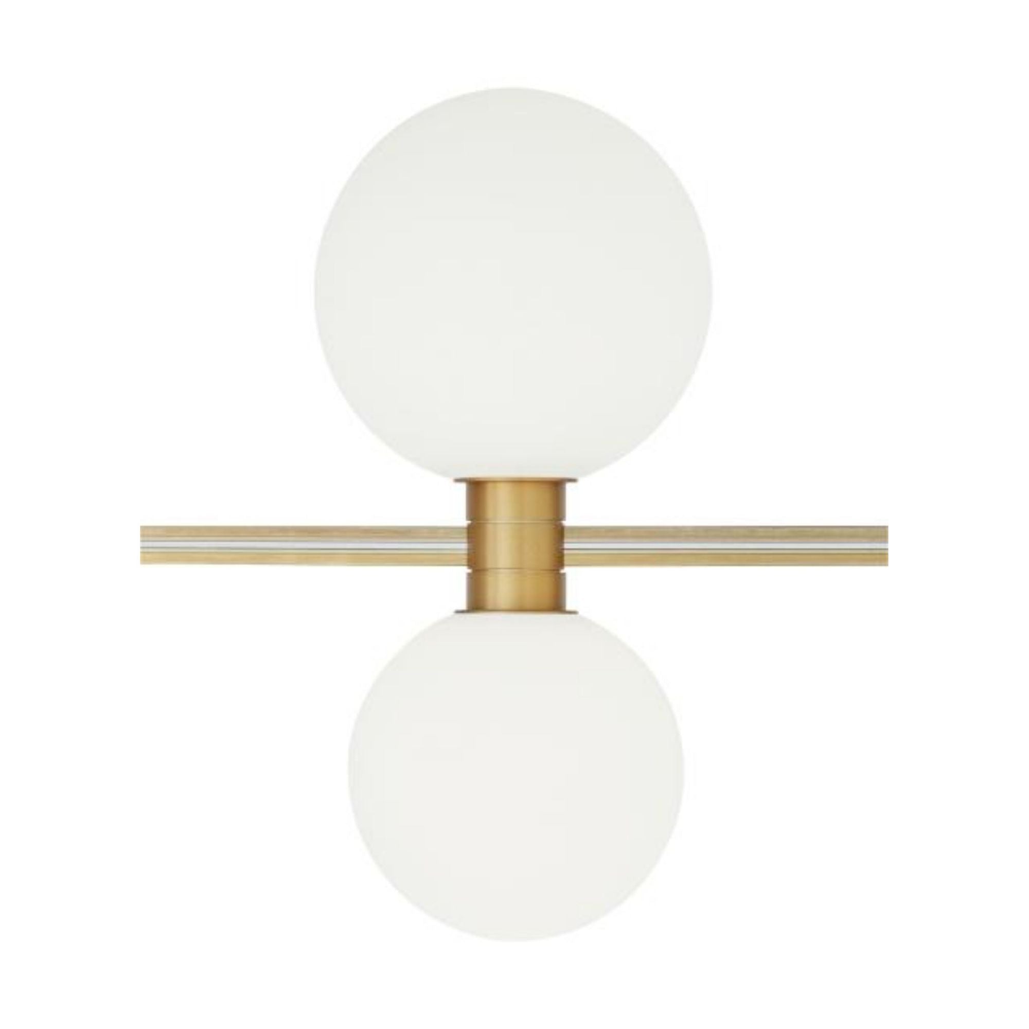 Orbs Head MonoRail 1-Light LED 3000K Aged Brass by Sean Lavin