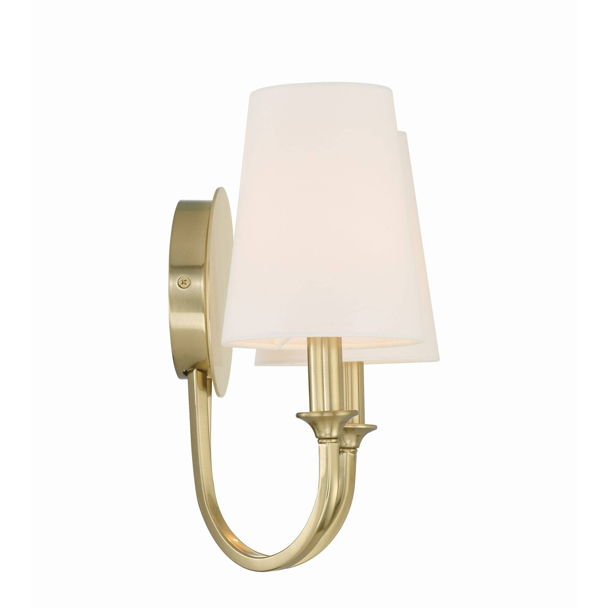 Payton 2 Light Vibrant Gold Sconce Silk Shade 13.5"W x 11.75"H x 6"D