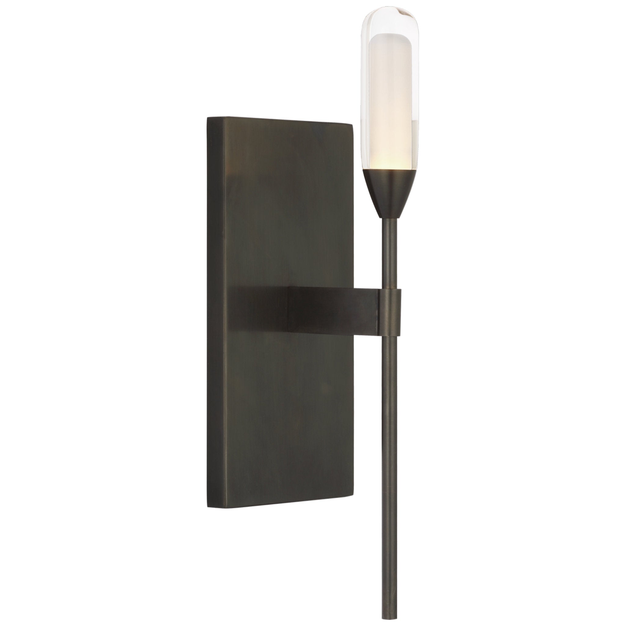 Peter Bristol Overture Medium Sconce in Bronze with Clear Glass