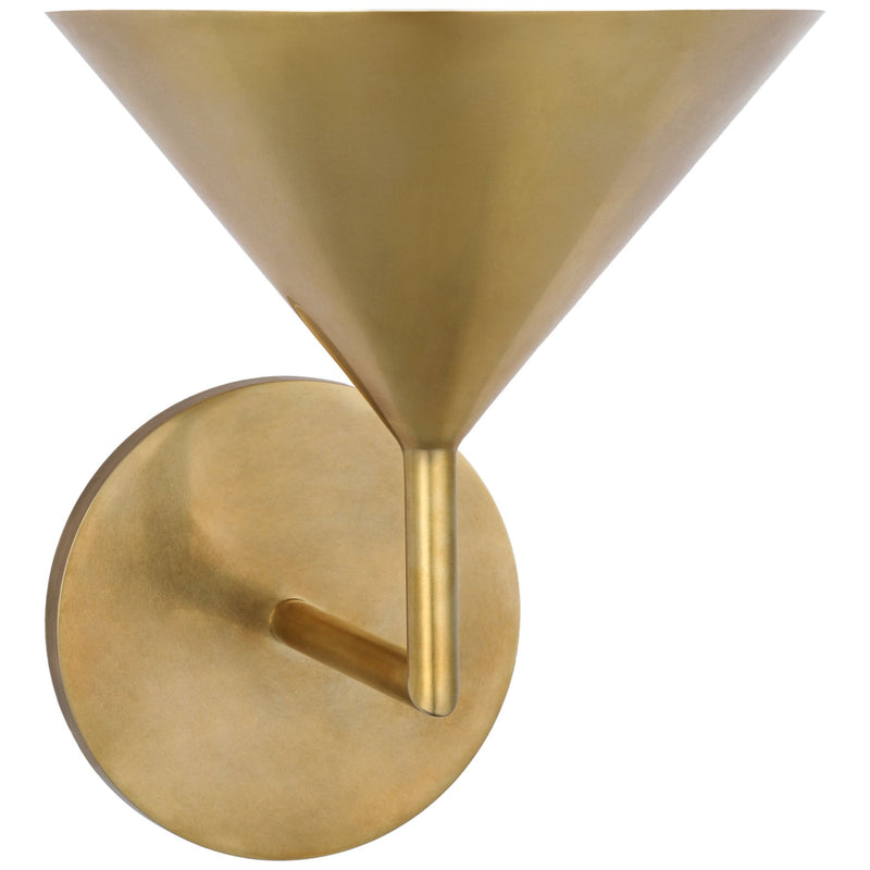 Paloma Contreras Orsay Small Single Sconce in Hand-Rubbed Antique Brass