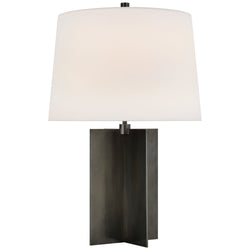 Paloma Contreras Costes Medium Table Lamp in Bronze with Linen Shade