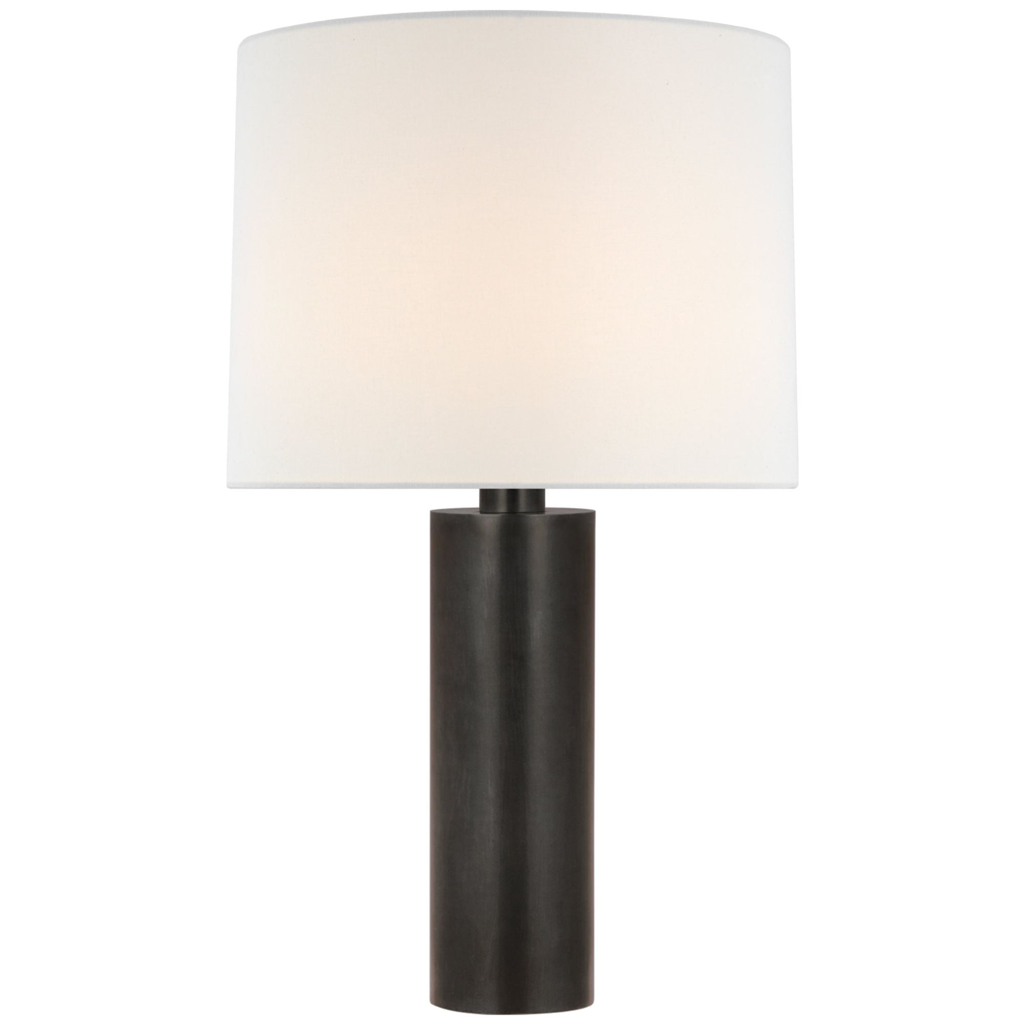 Paloma Contreras Sylvie Medium Table Lamp in Bronze with Linen Shade W15.5" x H26.5"