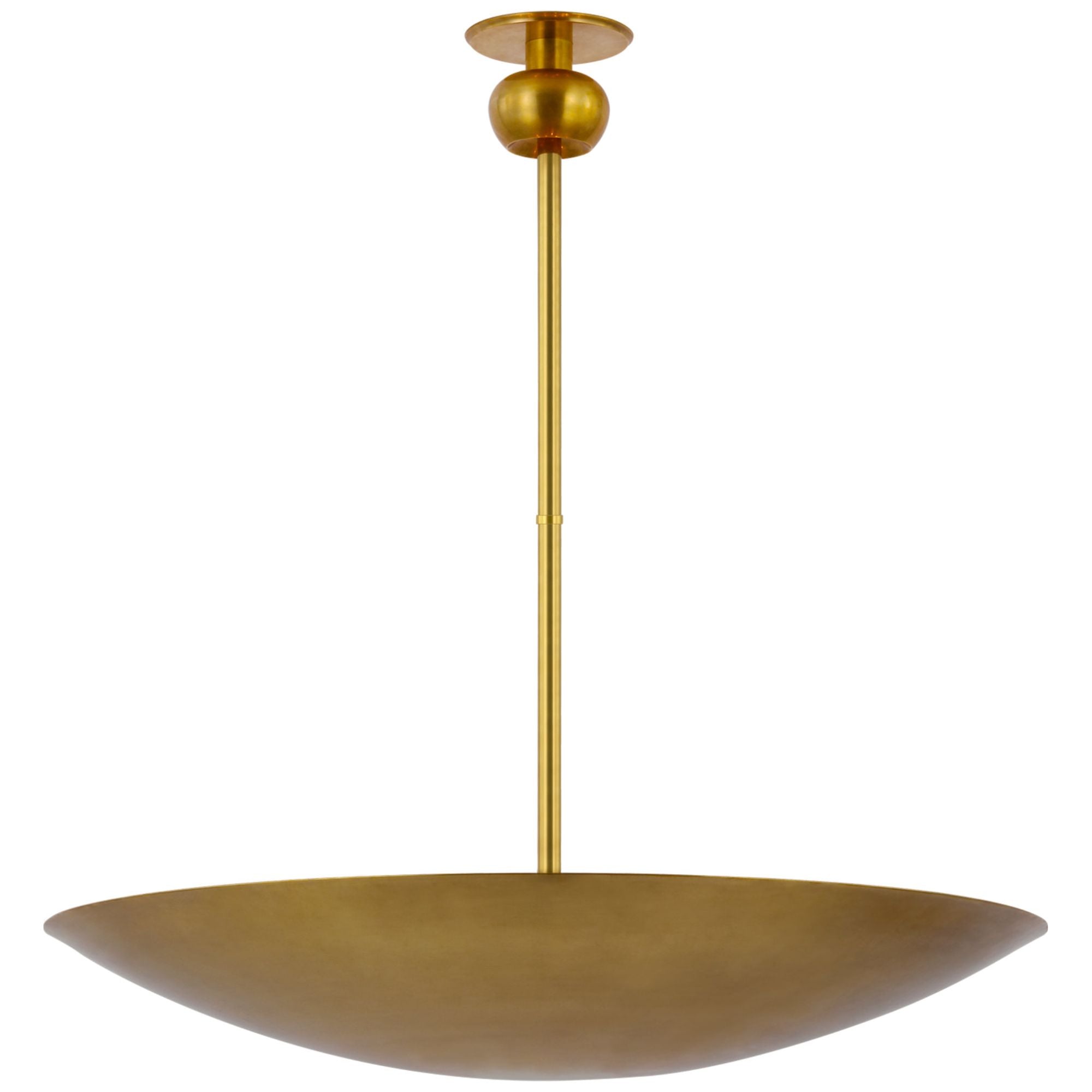 Paloma Contreras Comtesse XL Uplight Chandelier in Hand-Rubbed Antique Brass Ceiling Light W38.75"