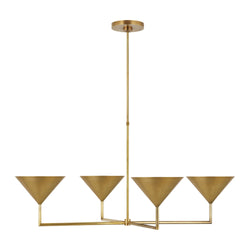 Paloma Contreras Orsay XL Chandelier in Hand-Rubbed Antique Brass