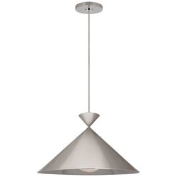 Paloma Contreras Orsay Grande Pendant in Polished Nickel with White Glass