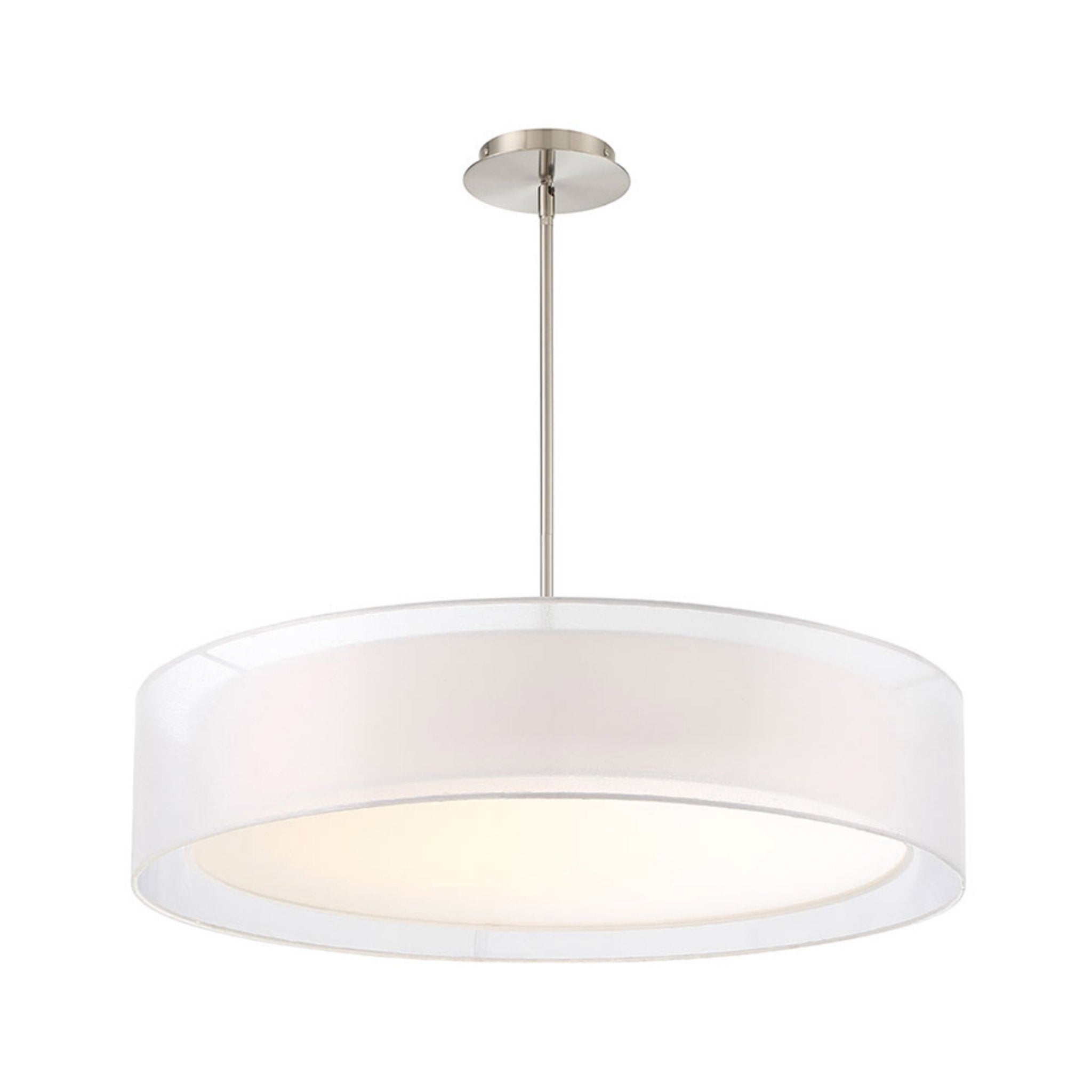 Modern Forms PD-16830-BN 3000K 47.5 Watt Metropolis LED Pendant in Brushed Nickel
