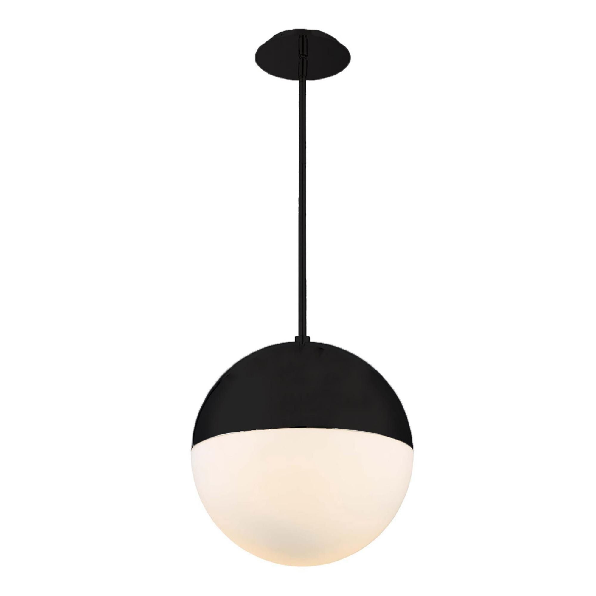 Punk 14in Round LED Pendant 3500K in Black