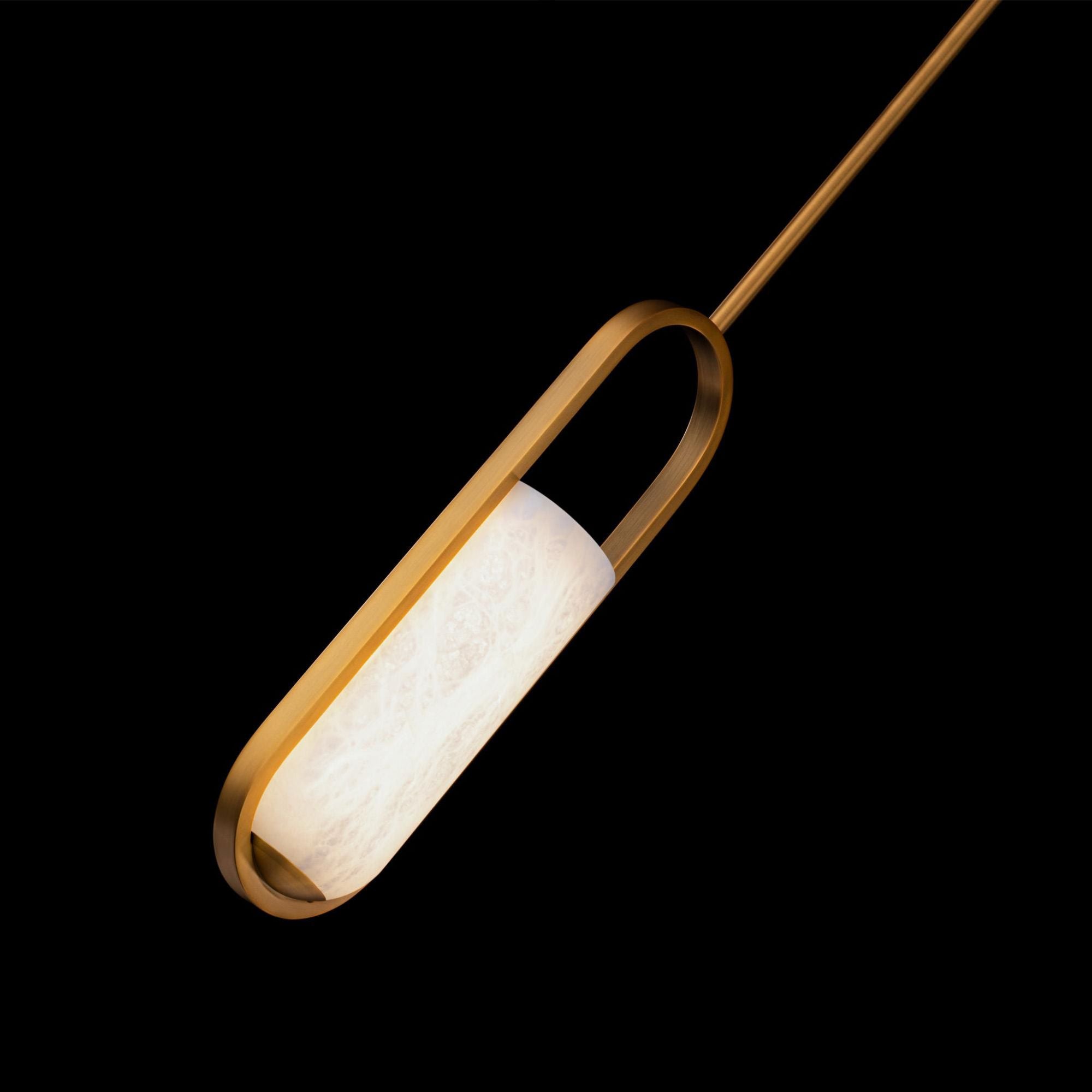 Rollins 16in LED Mini Pendant 3000K in Aged Brass