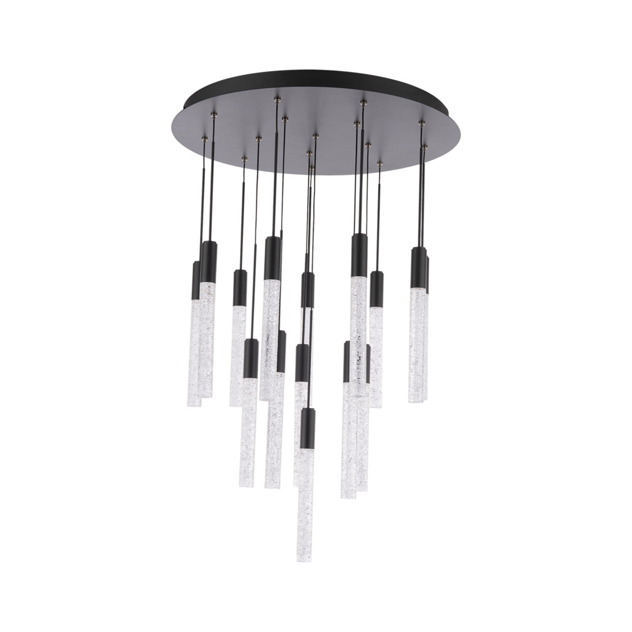 Modern Forms PD-35615-BK 3000K 79.5 Watt Magic LED Round Chandelier in Black