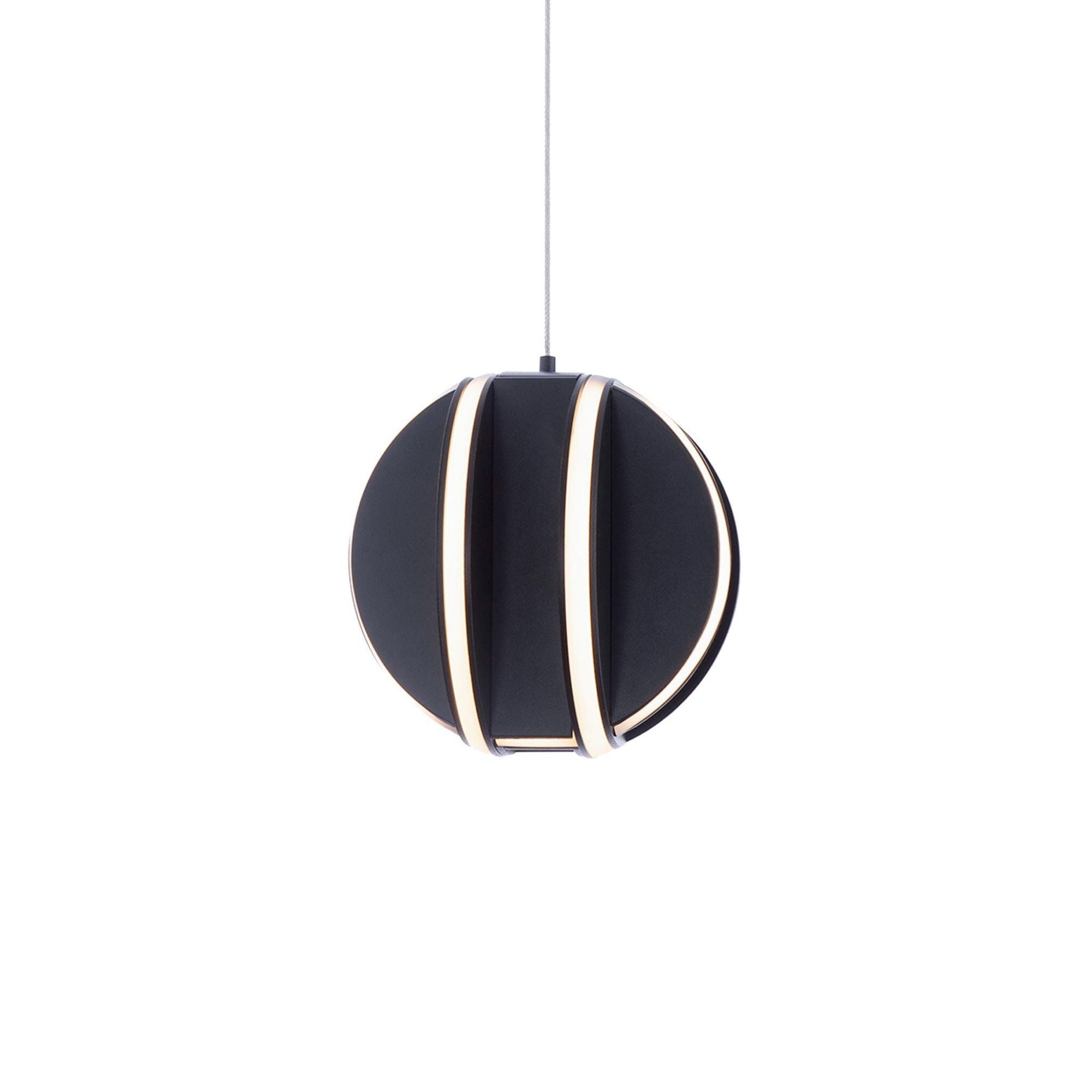 Carillion LED 1 Light Mini Pendant 3000K in Black
