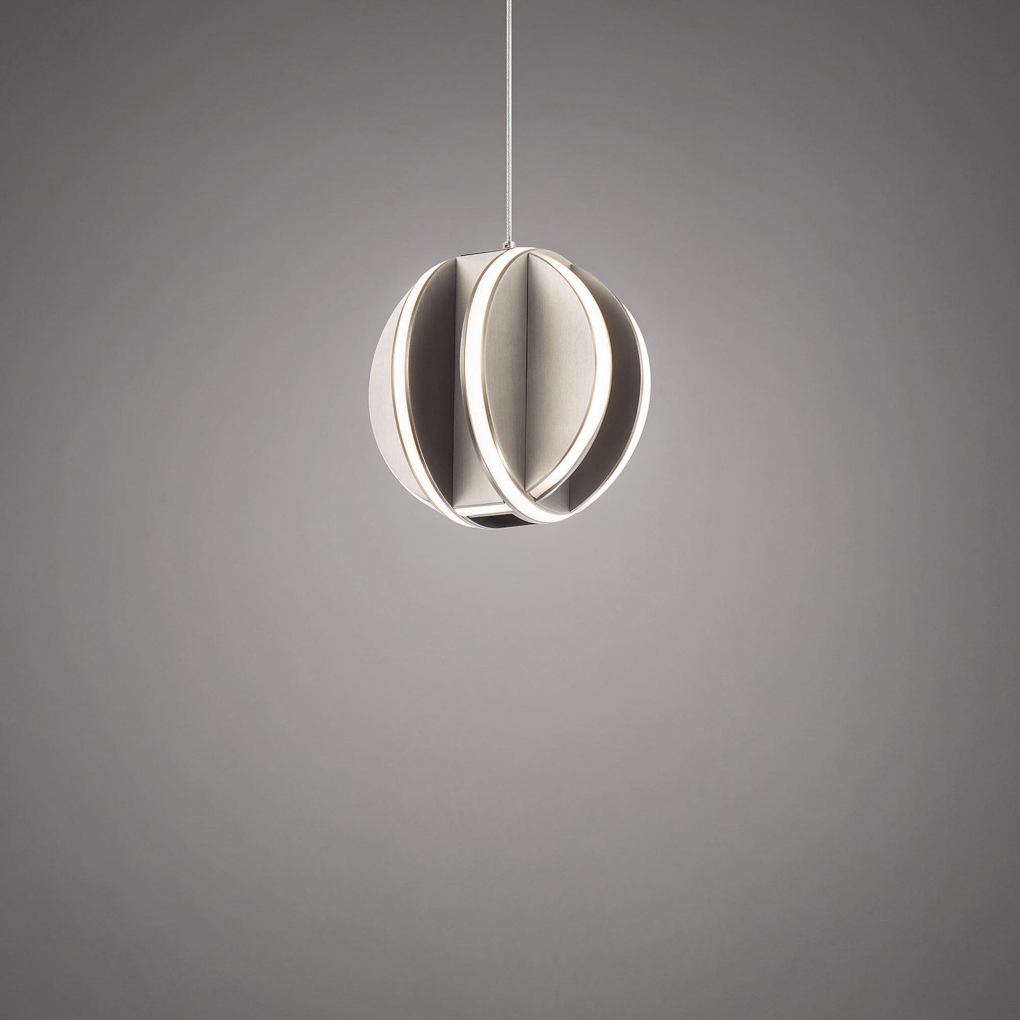 Carillion LED 1 Light Mini Pendant 3000K in Brushed Nickel
