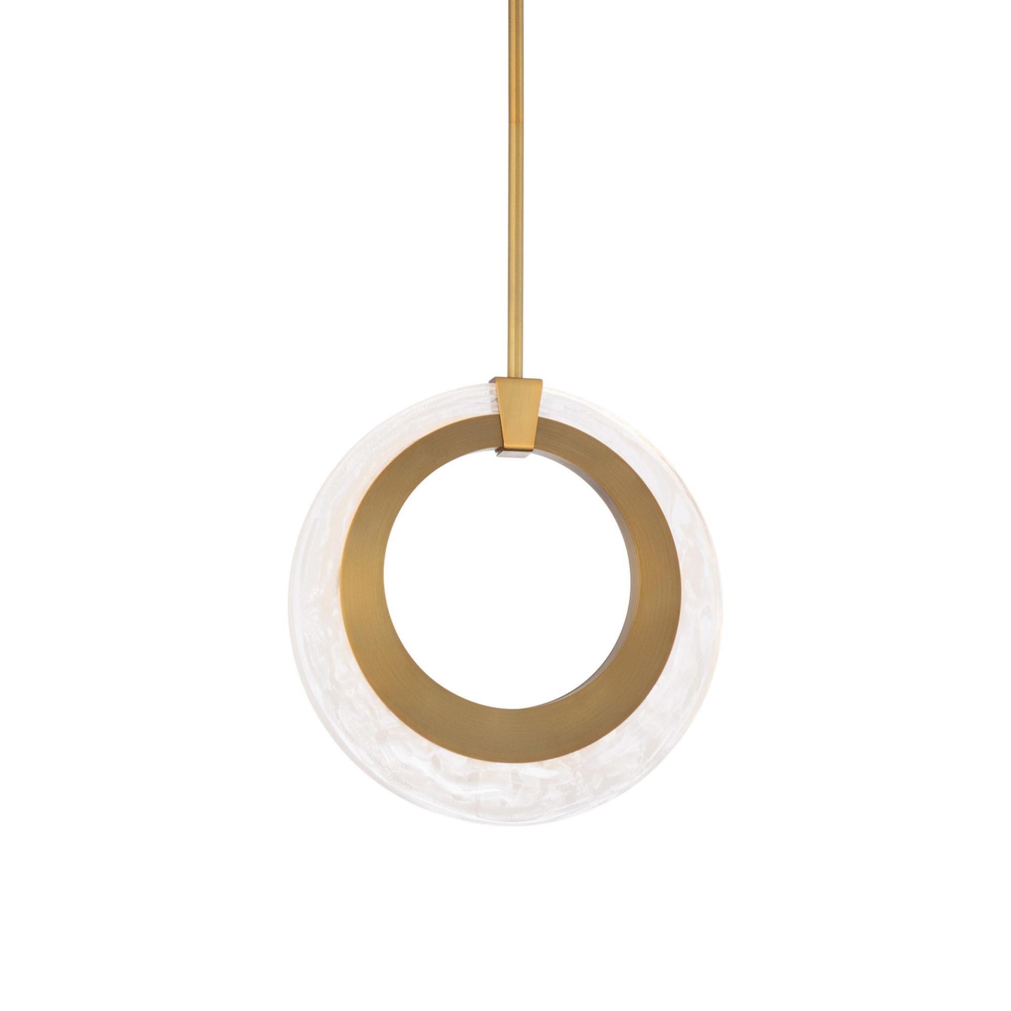 Serenity 10in LED 1 Light Mini Pendant 3000K in Aged Brass