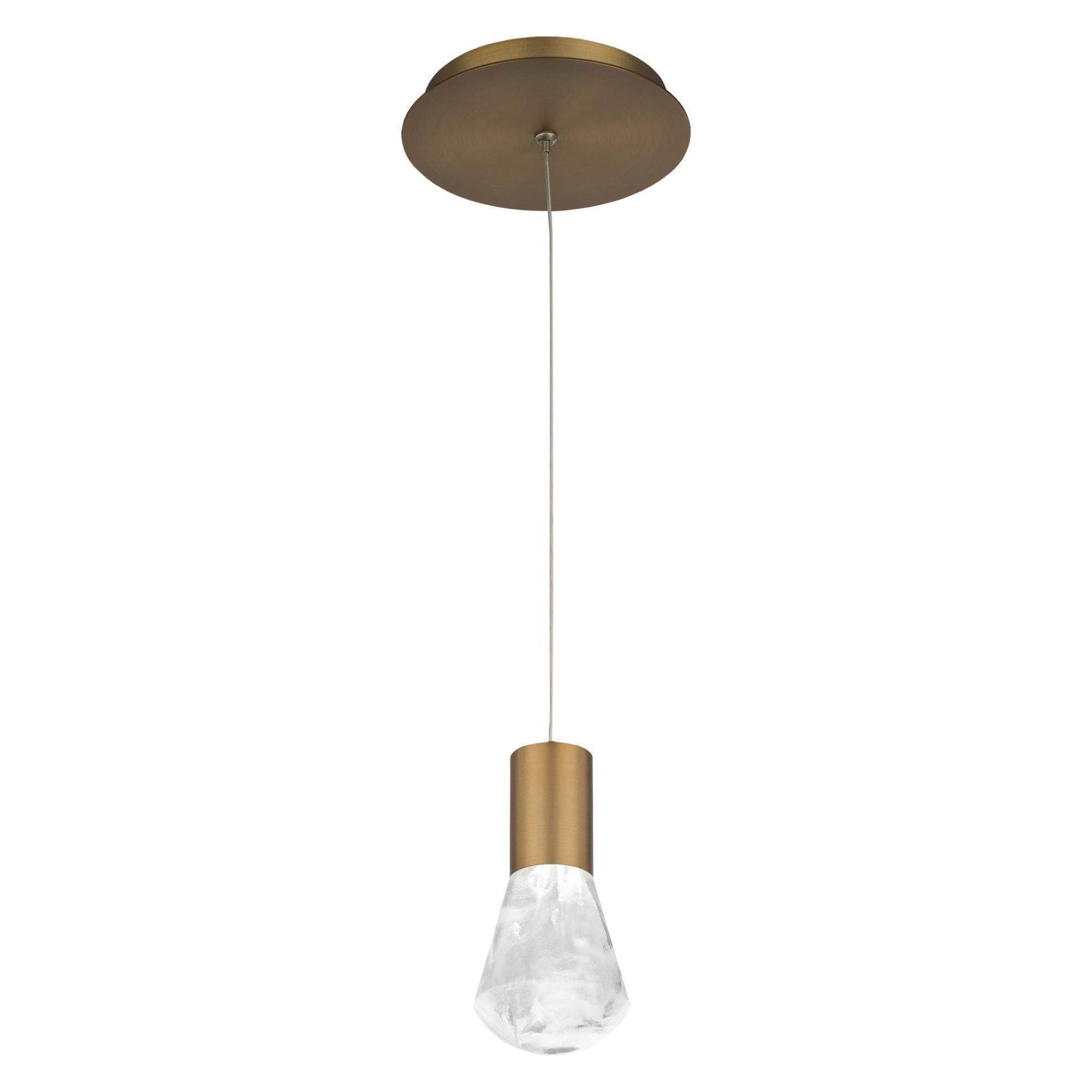 Plum 6in LED Mini Pendant 3000K in Aged Brass