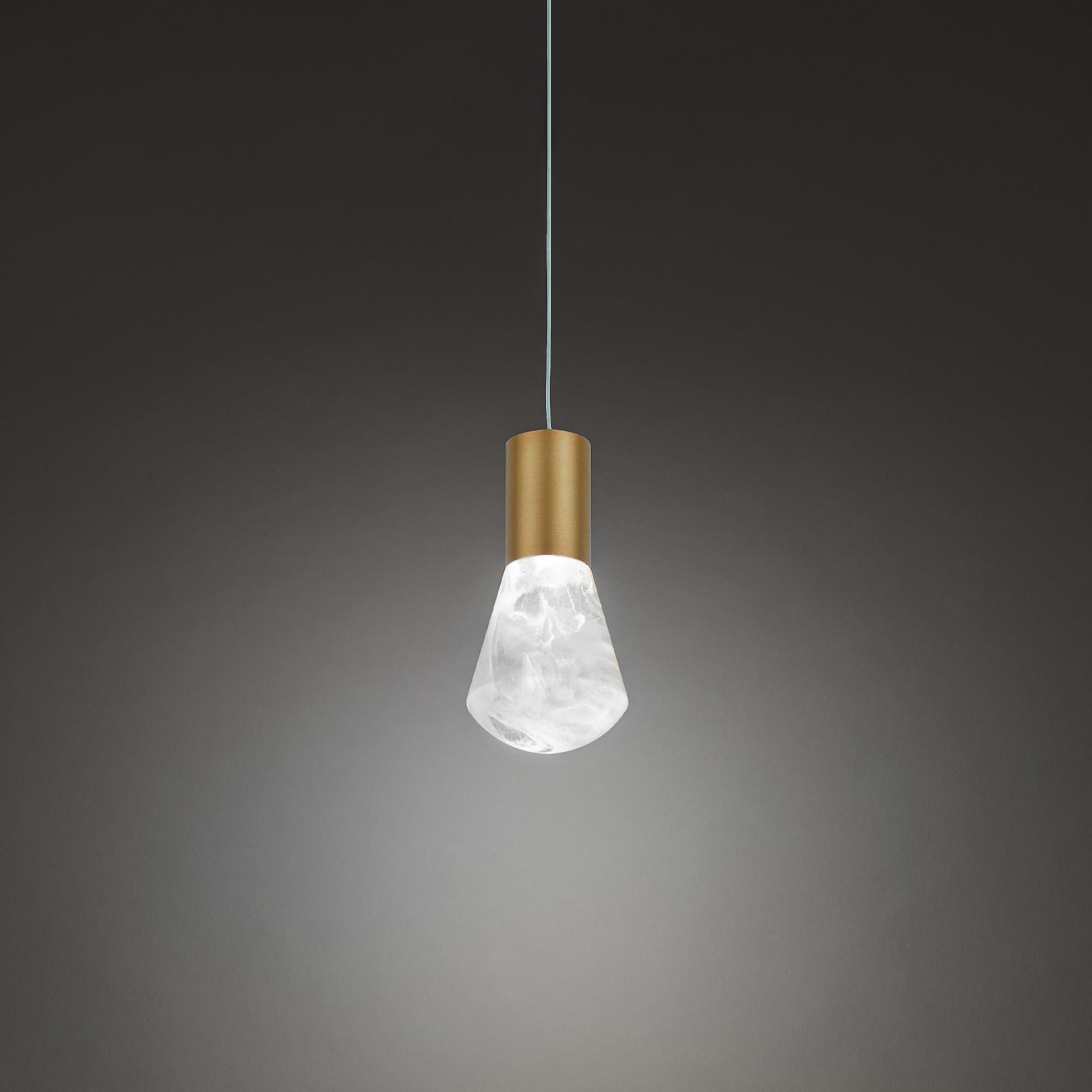 Plum 6in LED Mini Pendant 3000K in Aged Brass