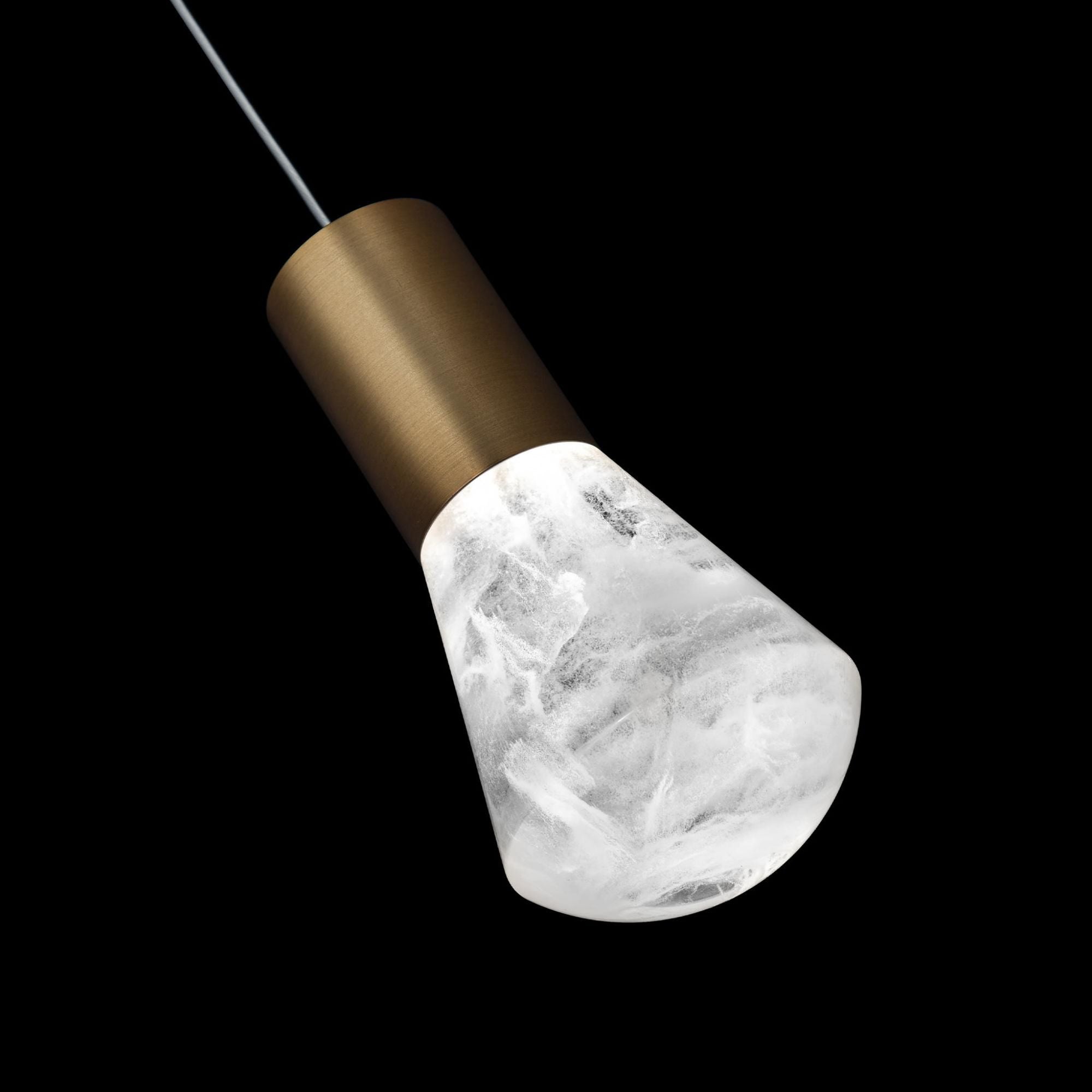 Plum 6in LED Mini Pendant 3000K in Aged Brass