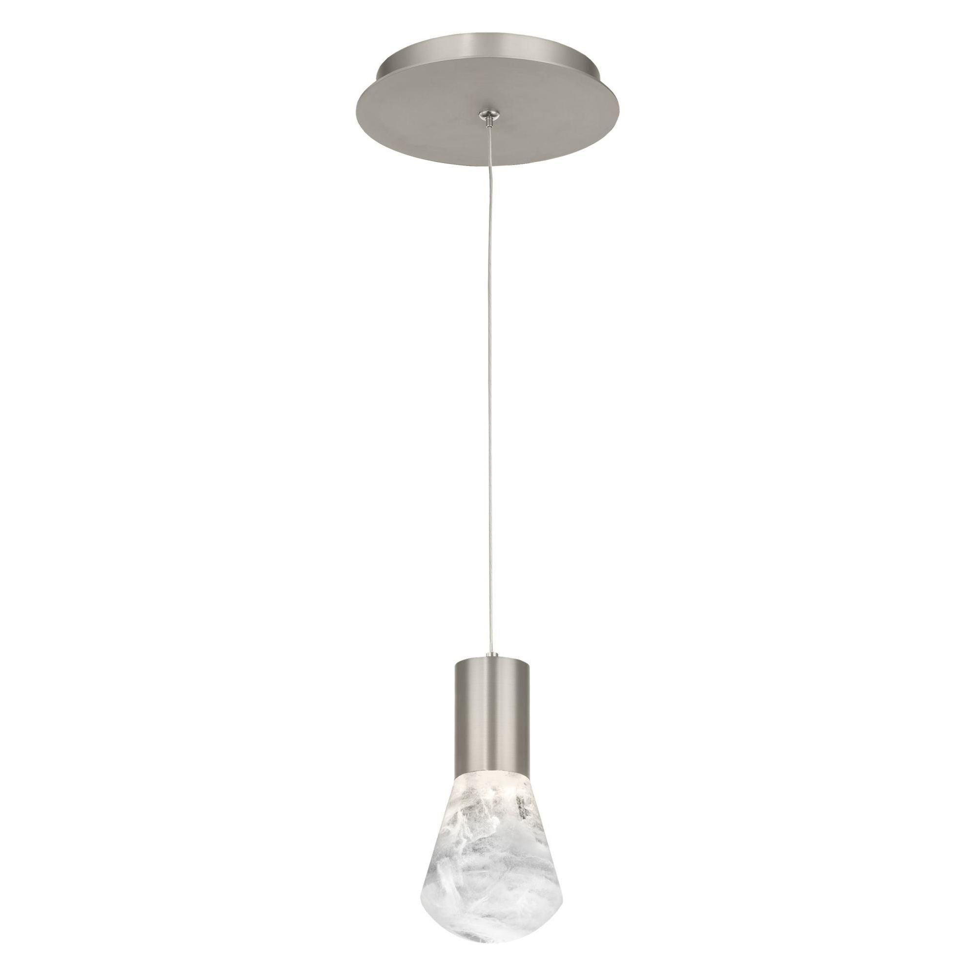 Plum 6in LED Mini Pendant 3000K in Satin Nickel