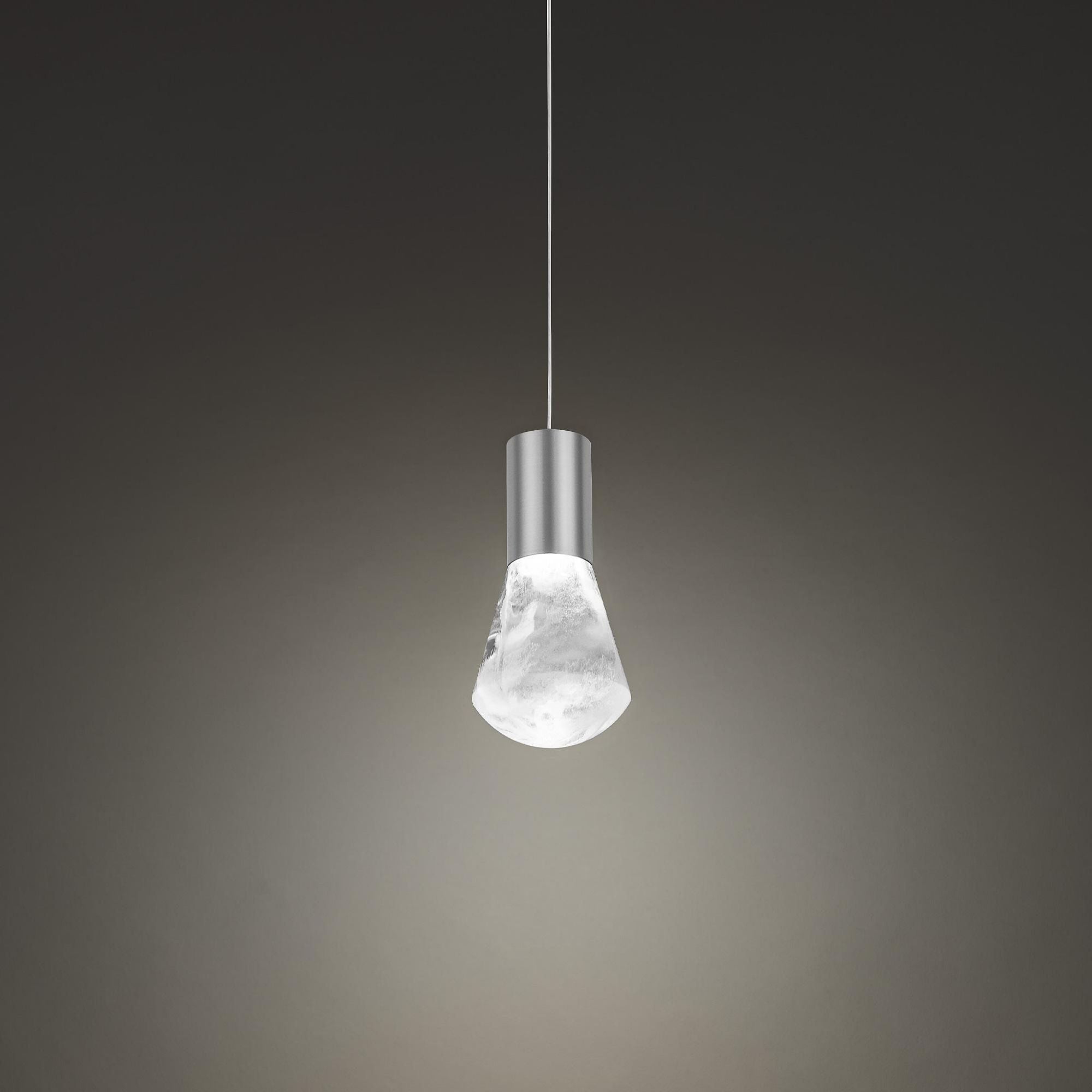 Plum 6in LED Mini Pendant 3000K in Satin Nickel