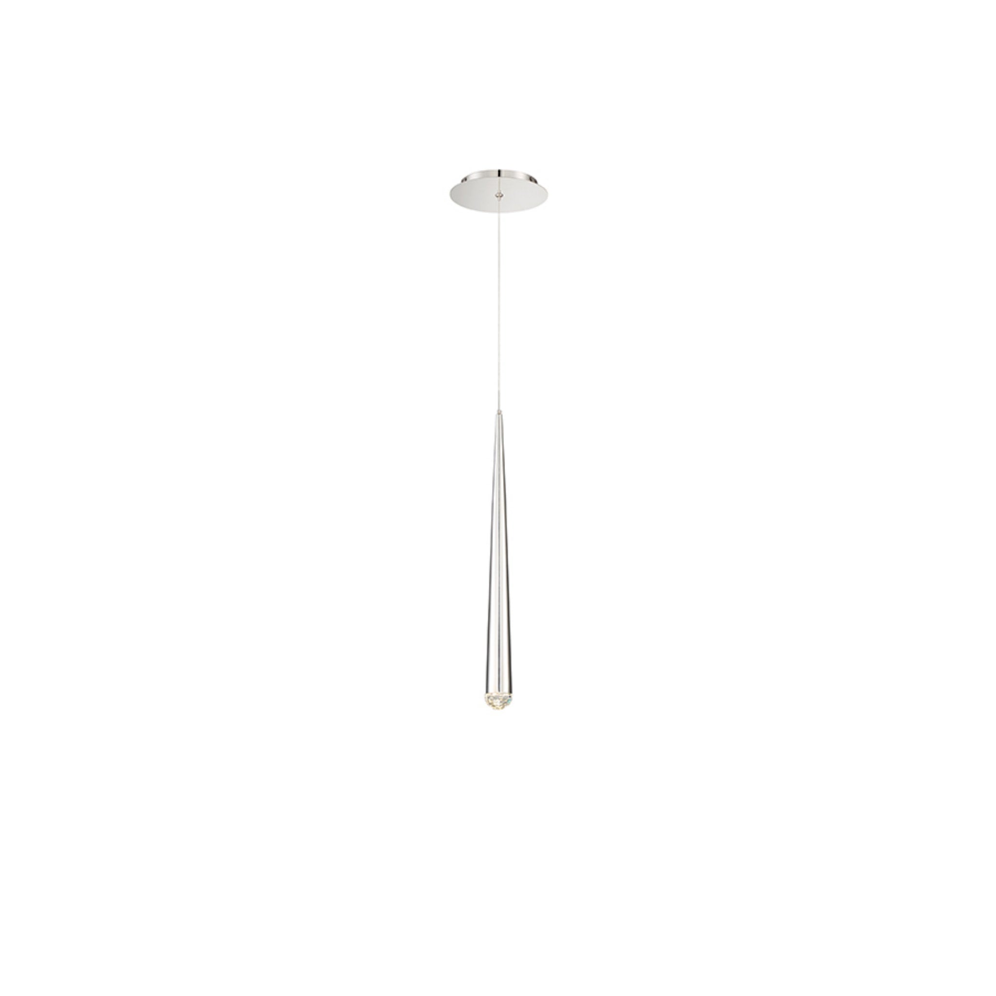 Modern Forms PD-41719-PN 3500K 7 Watt Cascade Crystal LED Pendant in Polished Nickel
