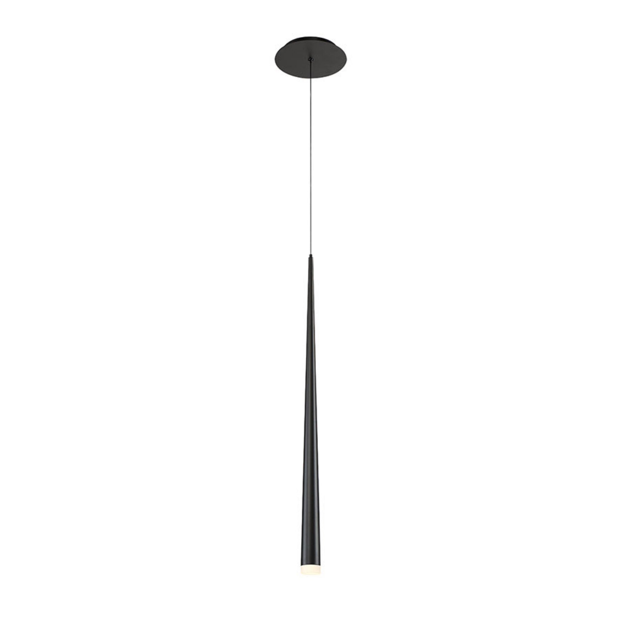 Modern Forms PD-41828-BK 3500K 7 Watt Cascade Etched Glass LED Pendant in Black