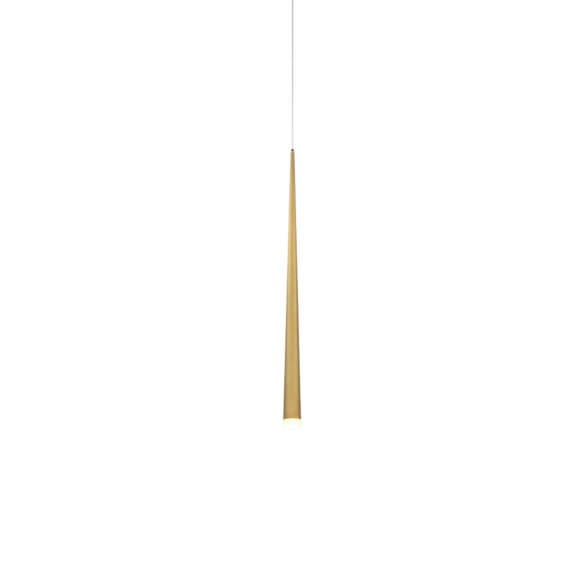 Modern Forms PD-41837-AB 3500K 7 Watt Cascade Etched Glass LED Pendant in Aged Brass