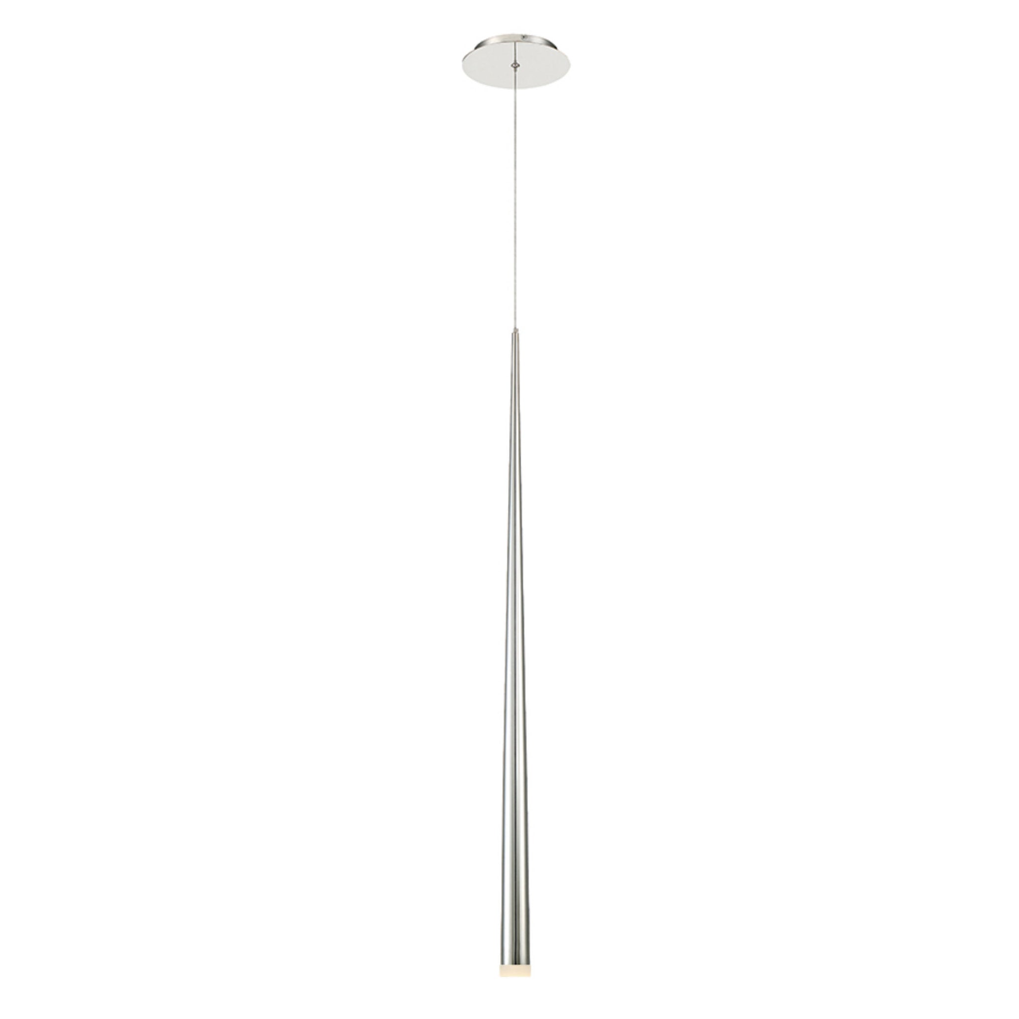 Modern Forms PD-41837-PN 3500K 7 Watt Cascade Etched Glass LED Pendant in Polished Nickel