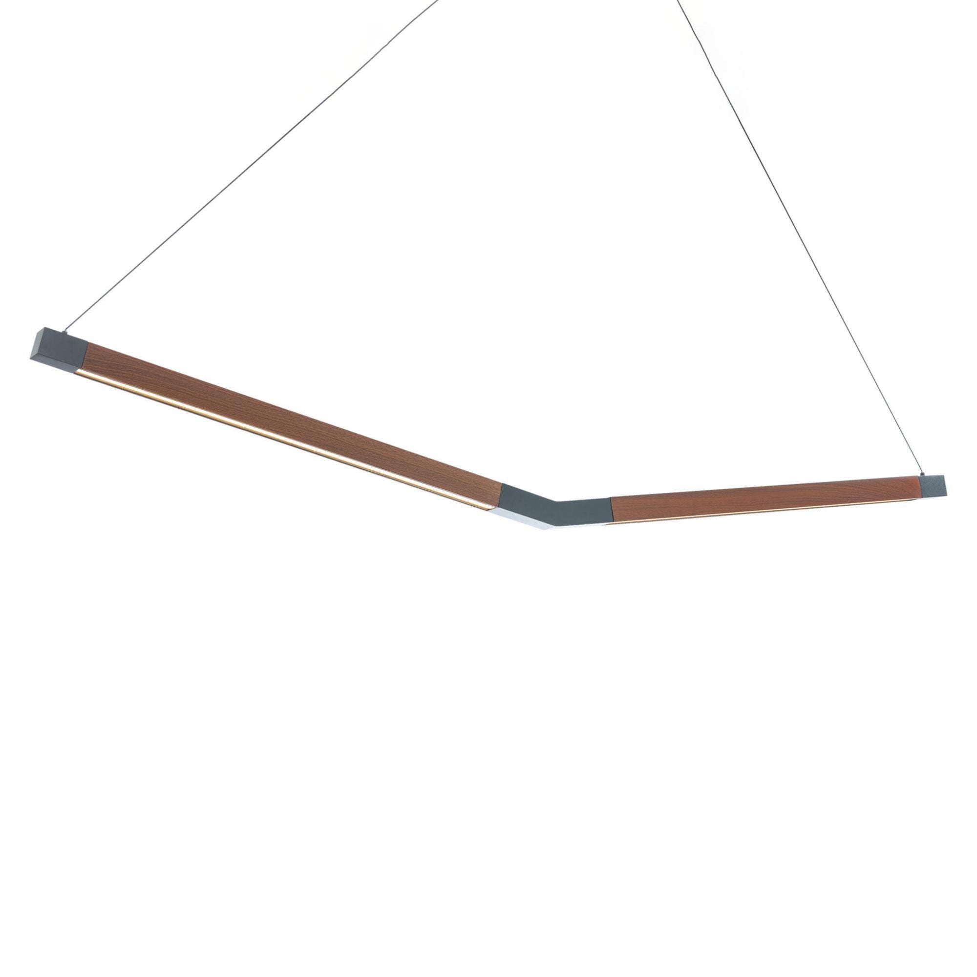 Bough 54in LED Linear Pendant 3000K in Black-Dark Walnut