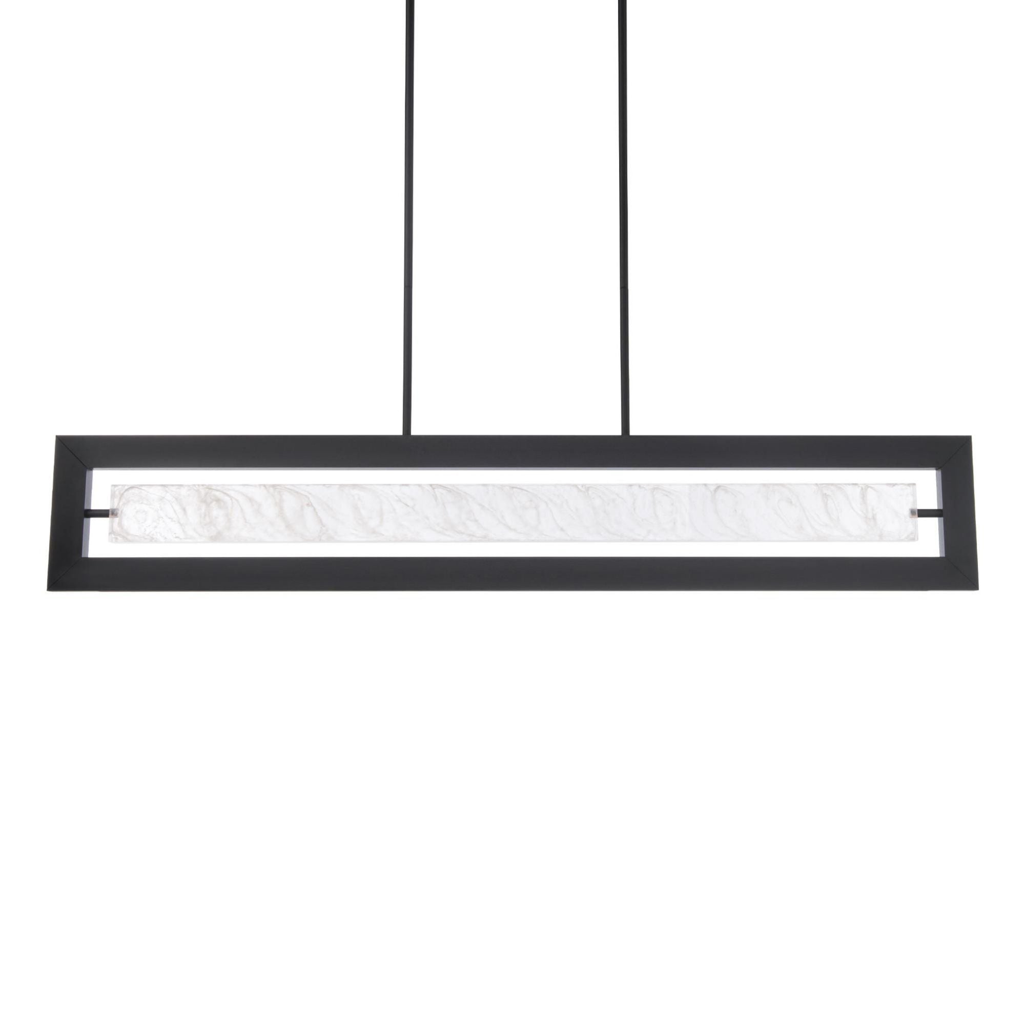 Equilibrium 48in LED Linear Pendant with Adjustable Centerpiece 3000K in Black