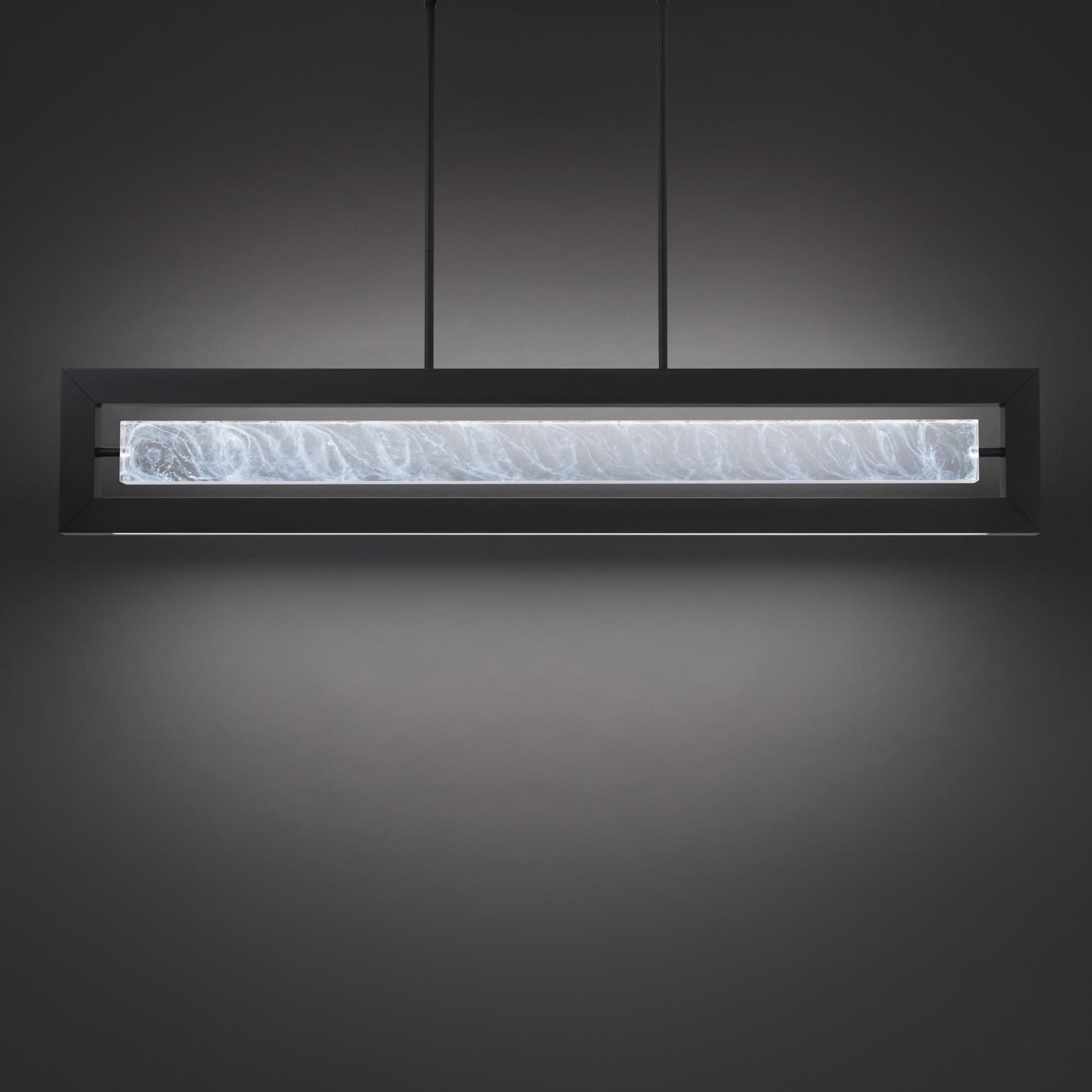 Equilibrium 48in LED Linear Pendant with Adjustable Centerpiece 3000K in Black