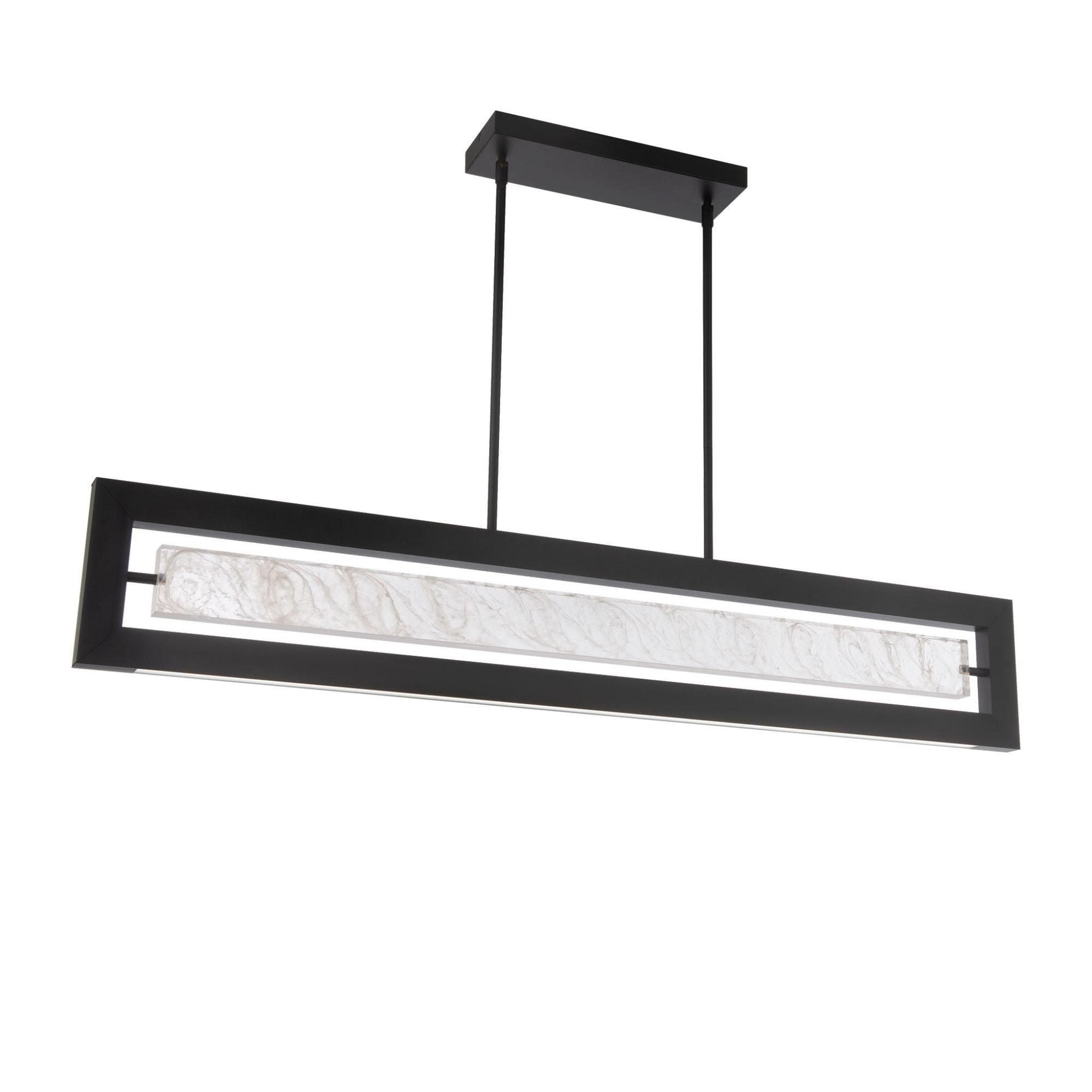 Equilibrium 48in LED Linear Pendant with Adjustable Centerpiece 3000K in Black
