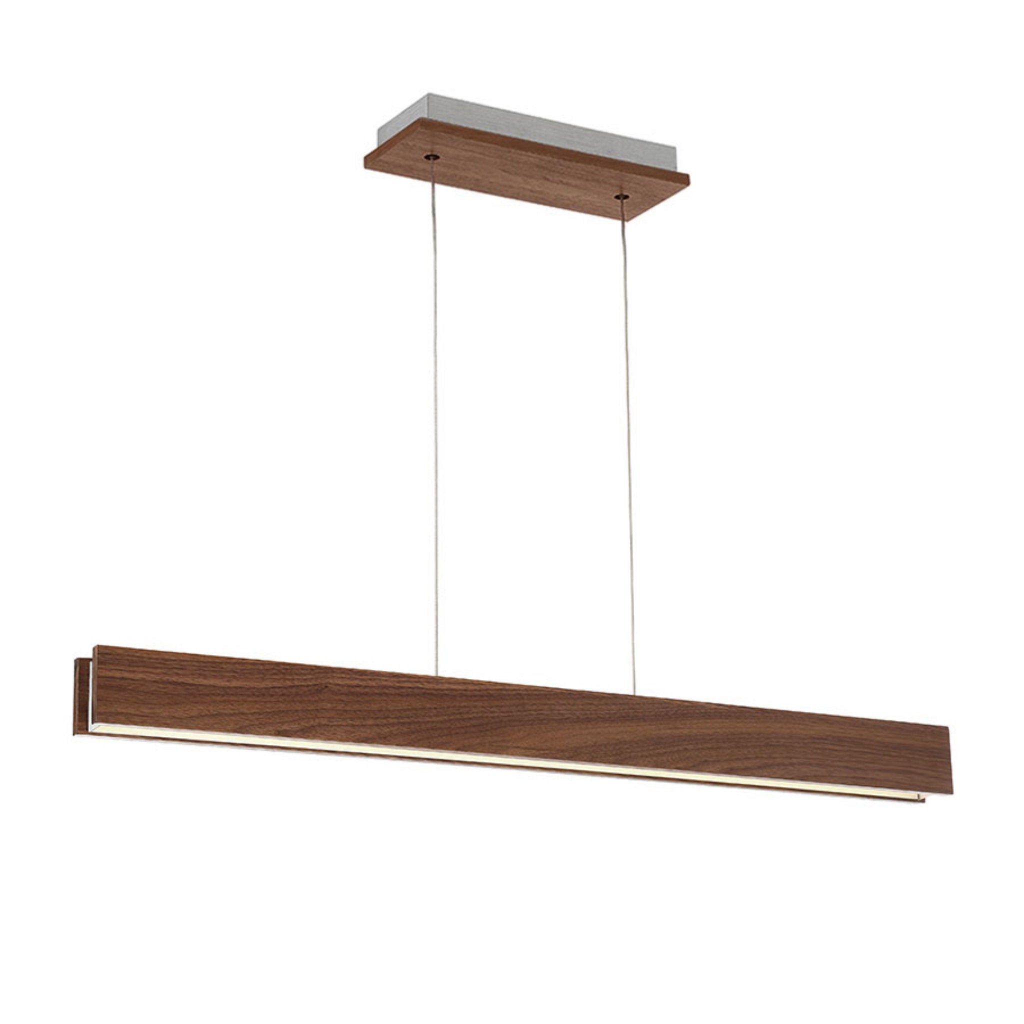 Modern Forms PD-58738-DW 3000K 44 Watt Drift LED Linear Pendant in Dark Walnut