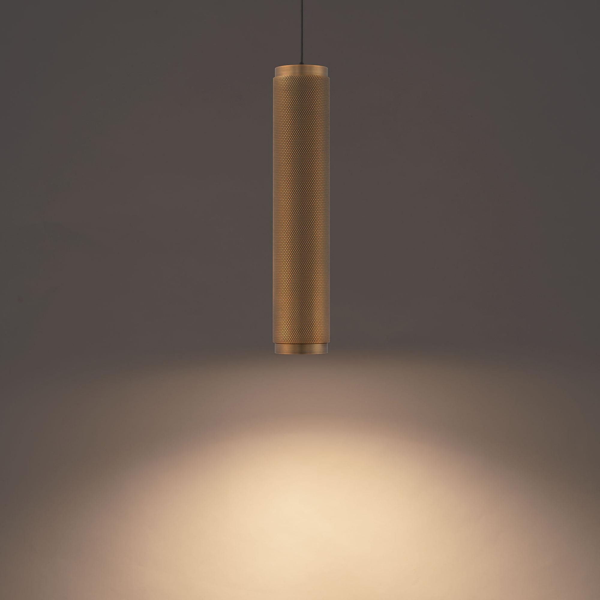 Burning Man 14in LED Mini Pendant 3000K in Aged Brass
