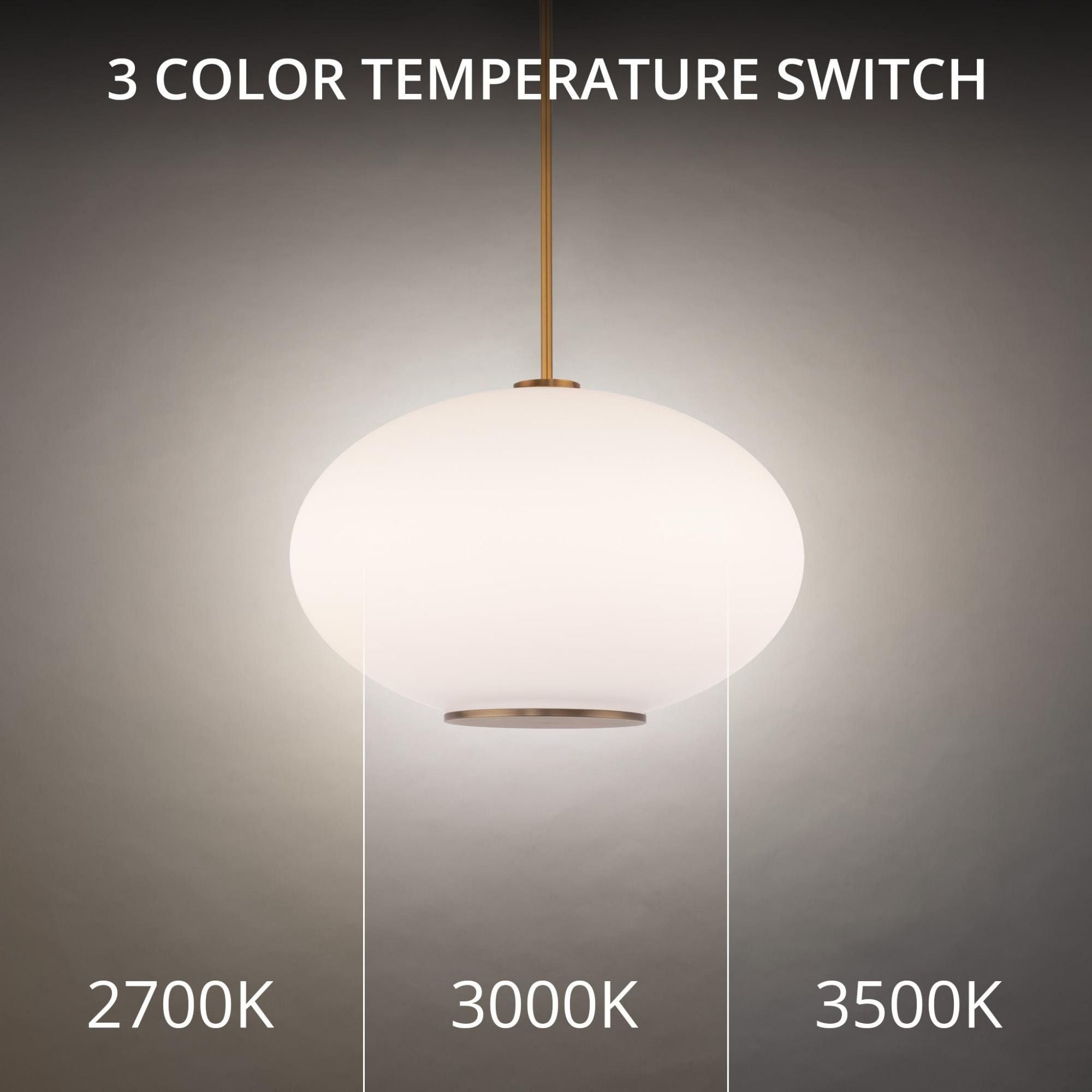 Illusion 16in LED Pendant 2700K in Aged Brass