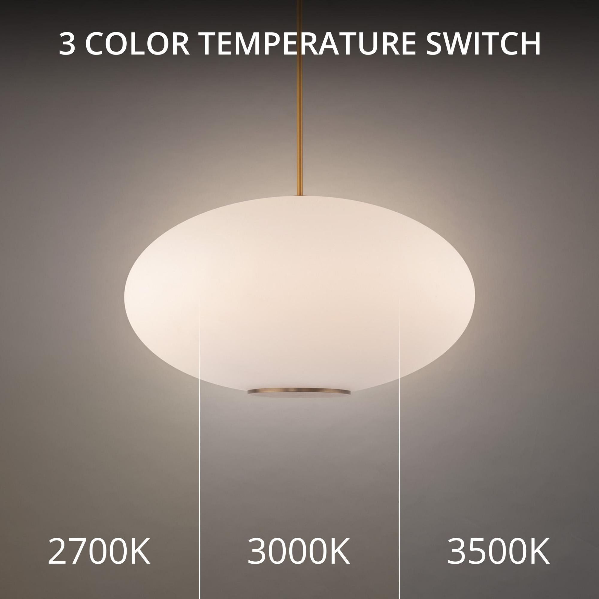 Illusion 22in LED Pendant 3500K in Aged Brass