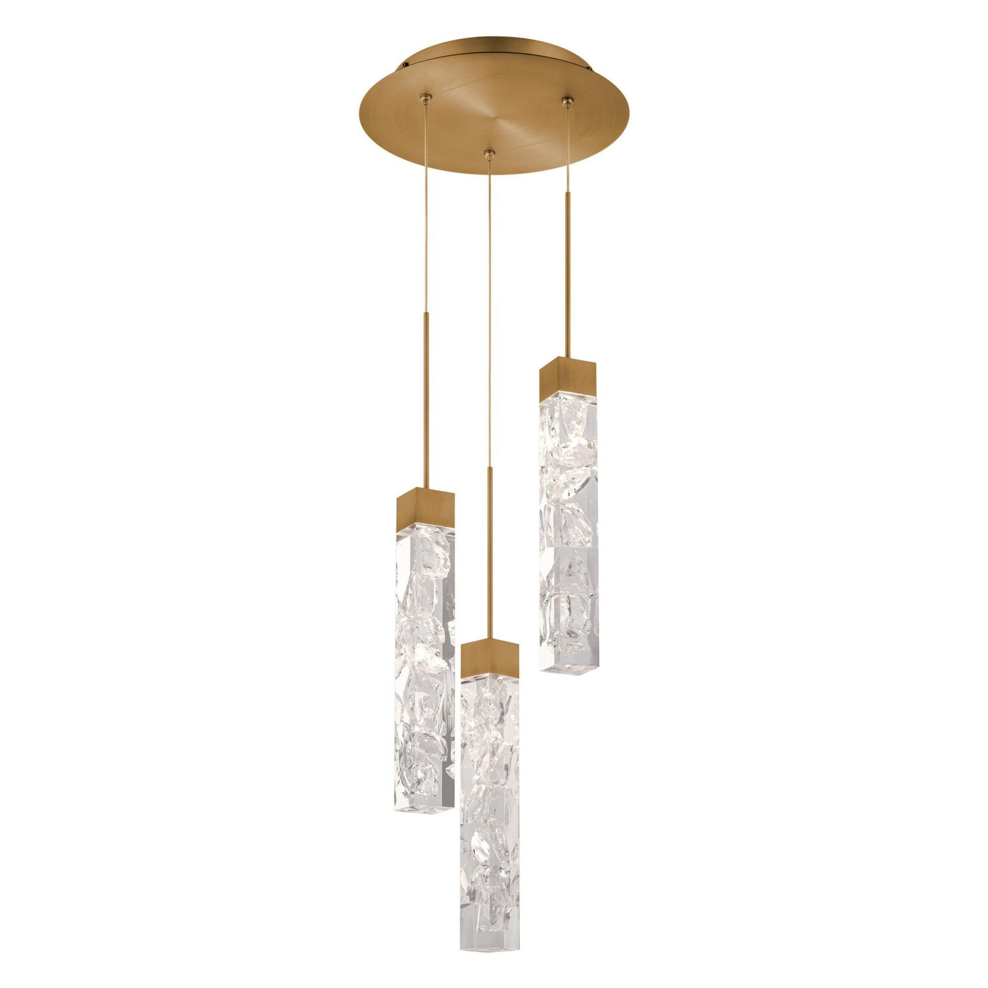 Minx 13in LED 3 Light Multi-Light Pendant 3000K in Aged Brass