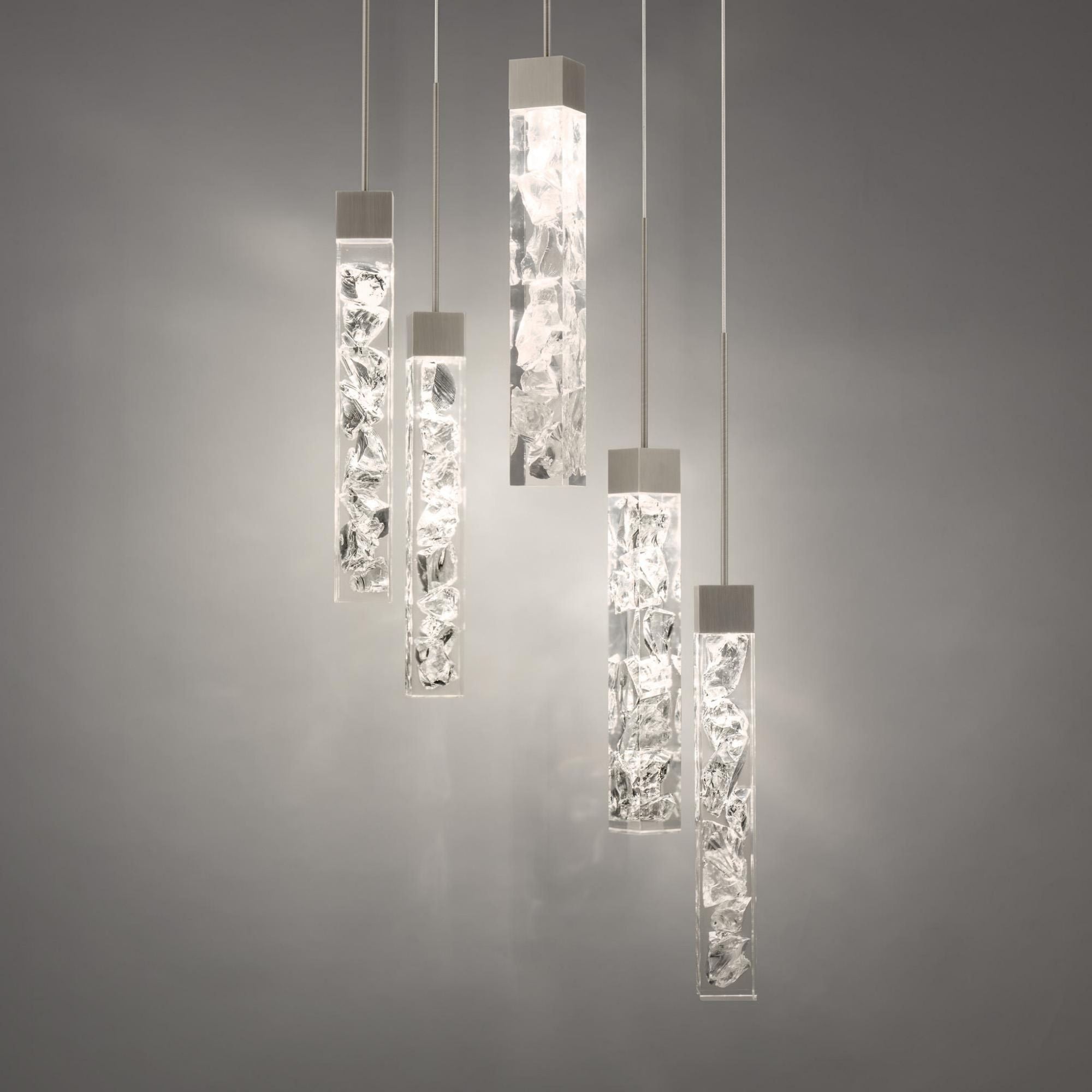Minx 13in LED 5 Light Multi-Light Pendant 3000K in Antique Nickel