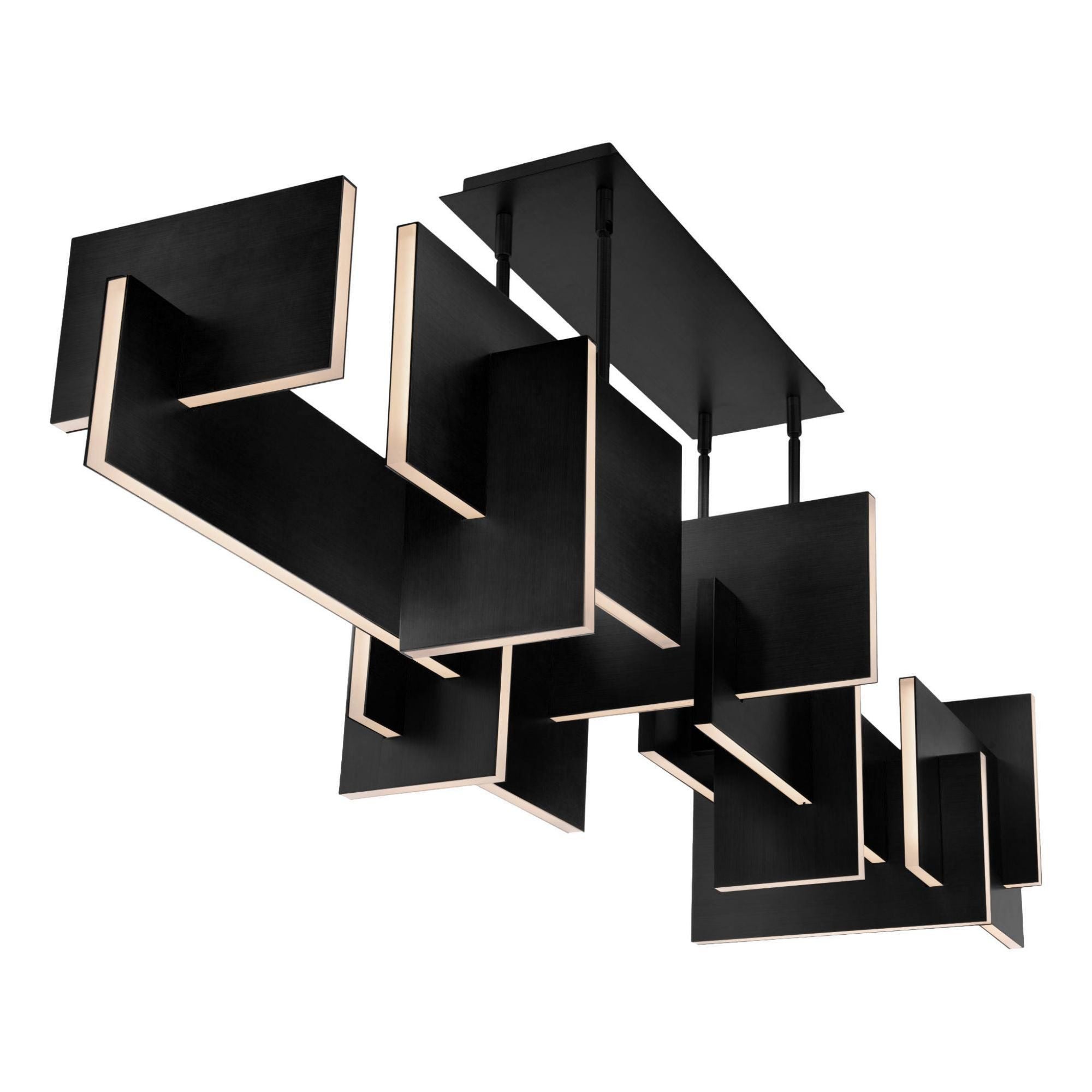 Amari 58in LED Linear Chandelier 3000K in Black | PD-79058-BK