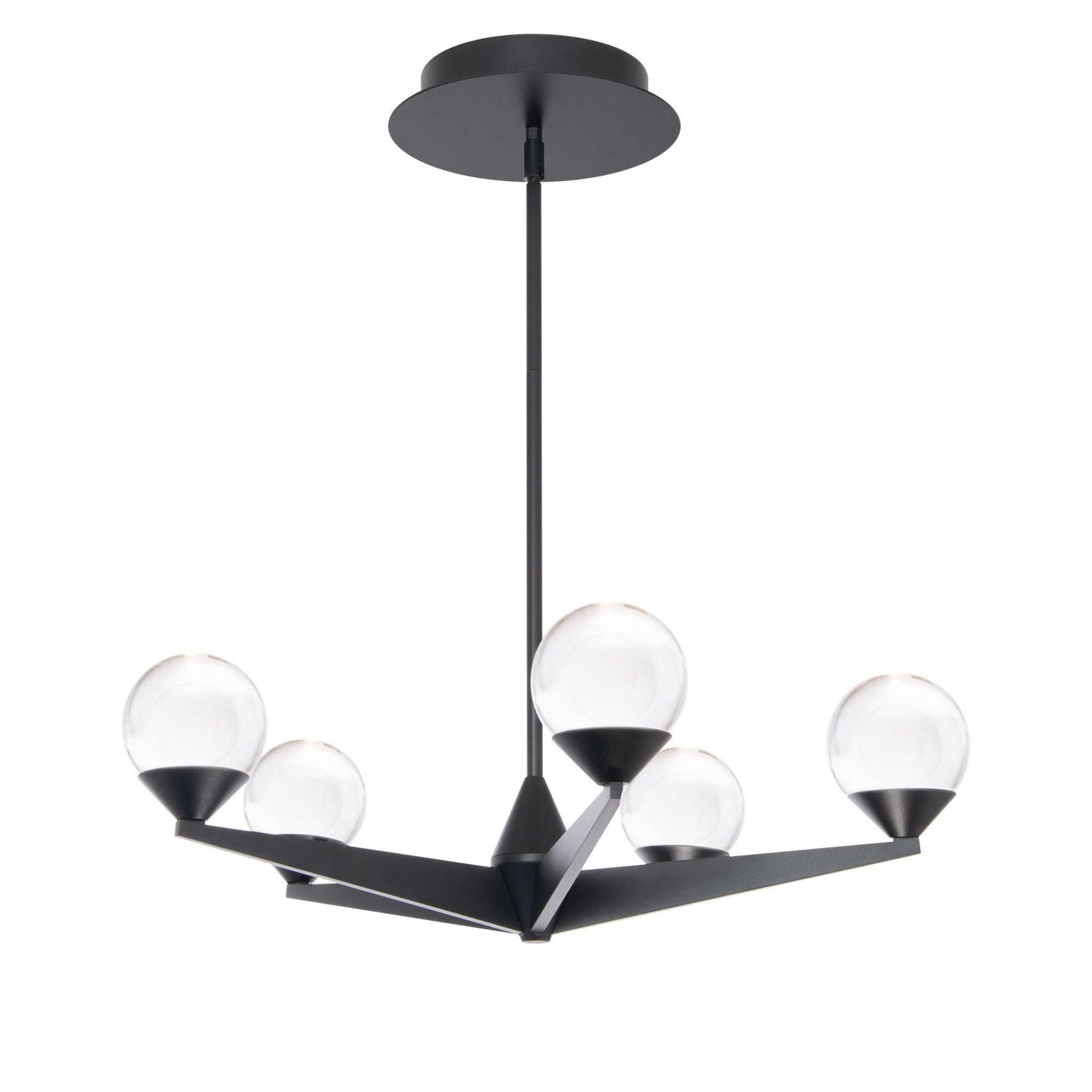 Double Bubble 23in LED 5 Light Chandelier 3000K in Black