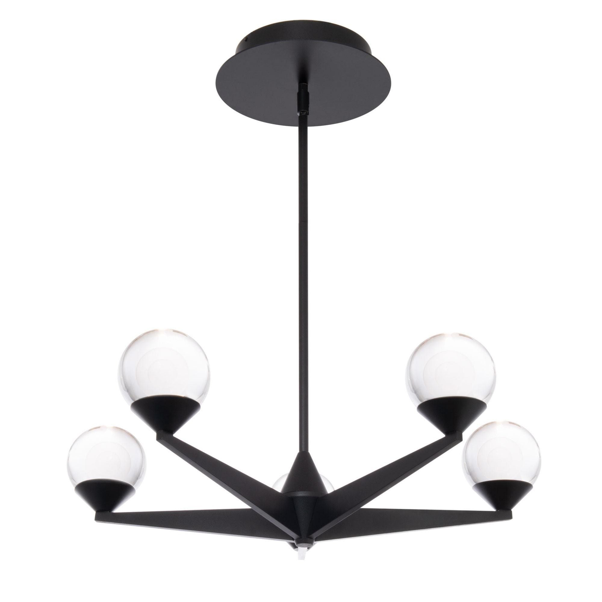 Double Bubble 23in LED 5 Light Chandelier 3000K in Black