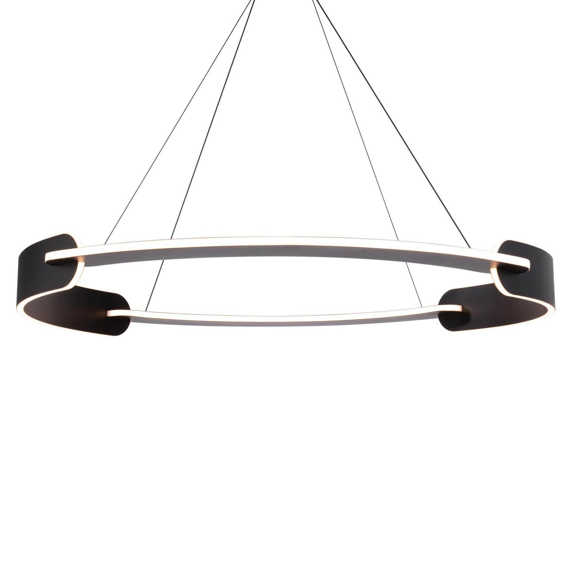 Ilios 42in LED Round Pendant 3000K in Black