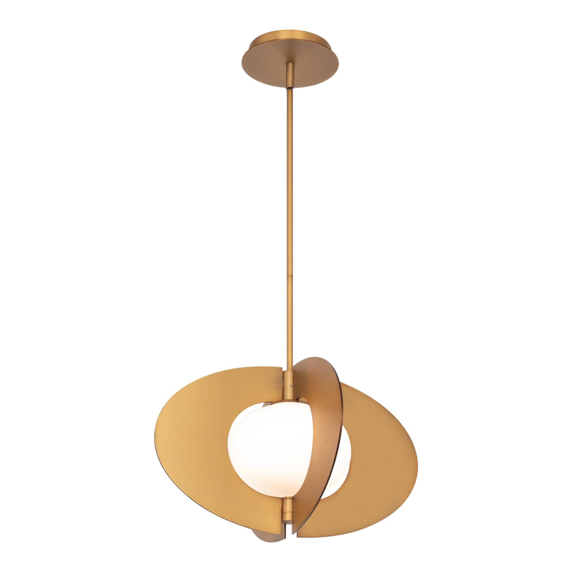 Echelon 16in LED Pendant 3000K in Aged Brass