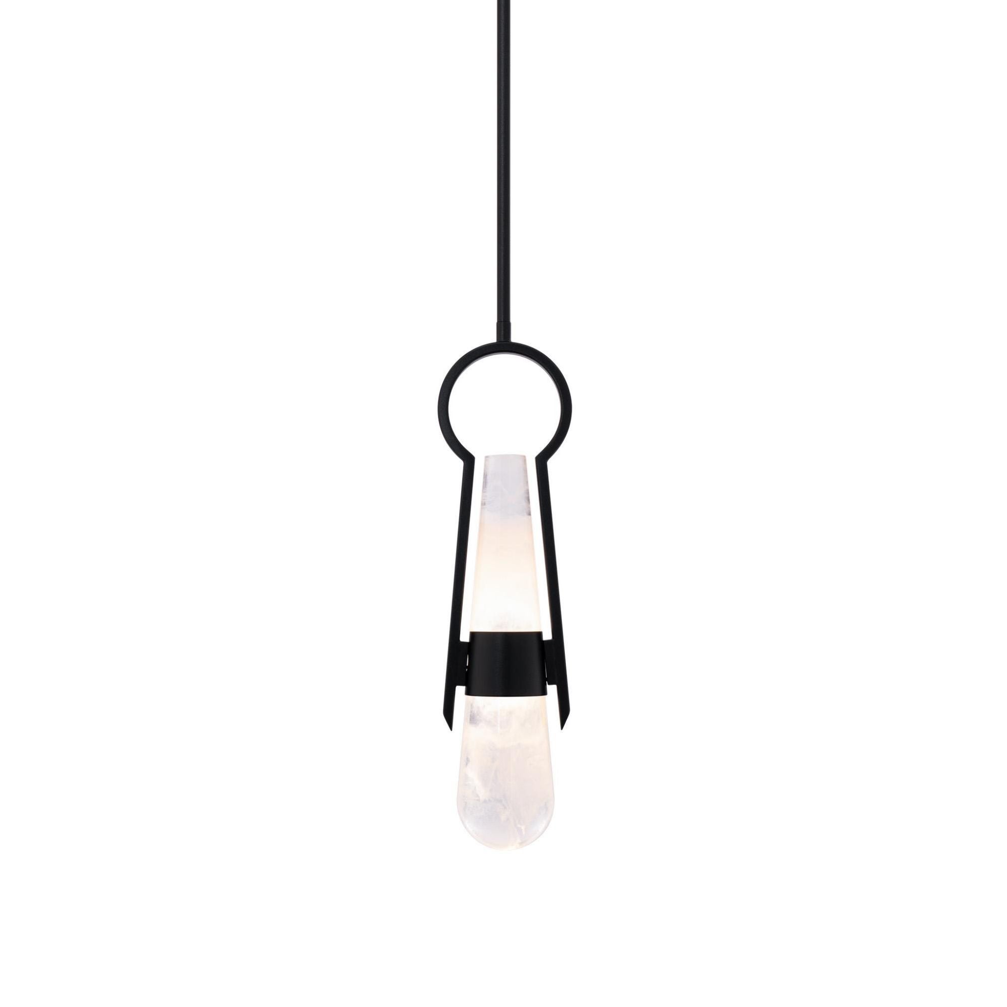 Ezra 4in LED Mini Pendant 3000K in Black
