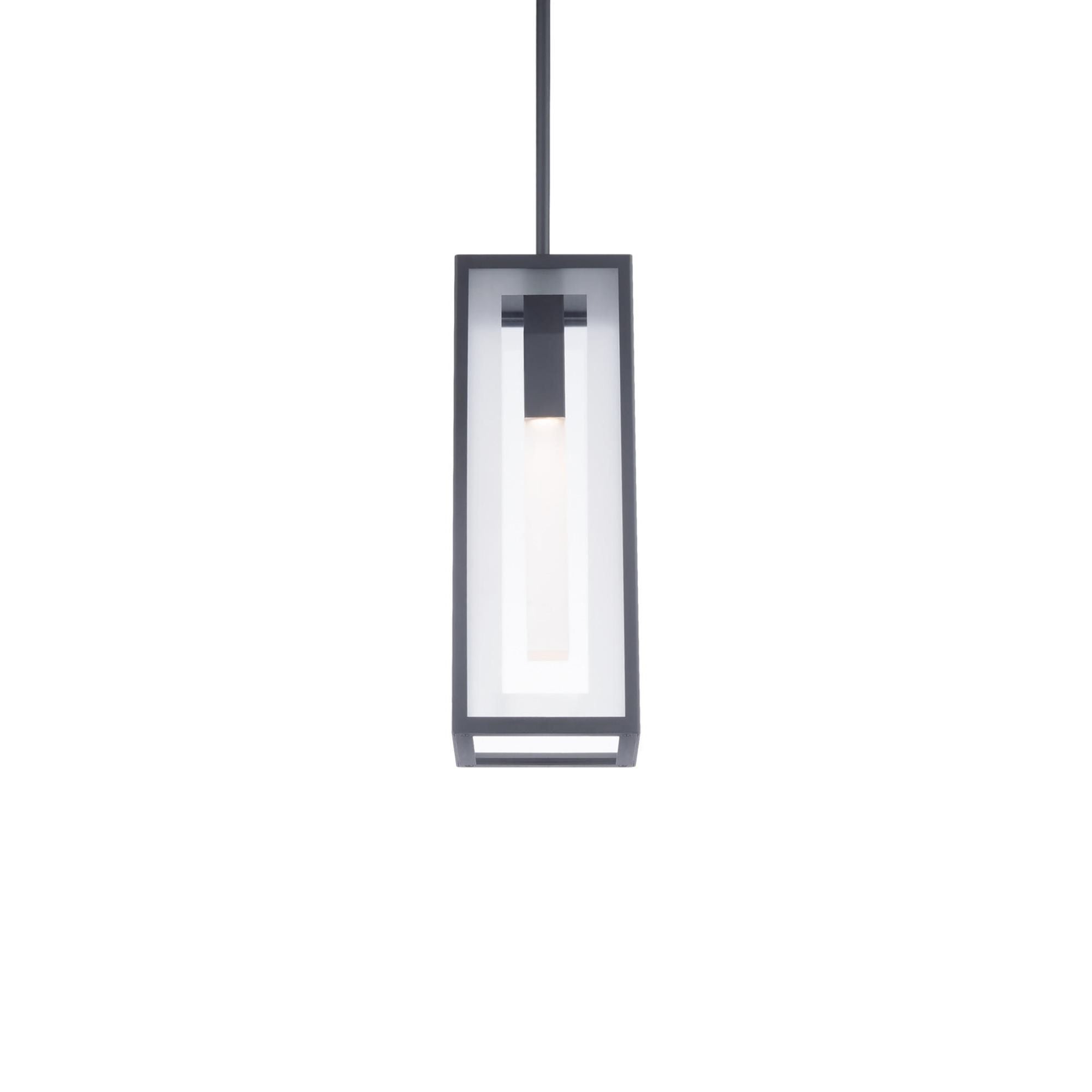 Cambridge 16in LED 1 Light Indoor or Outdoor Pendant 3000K in Black