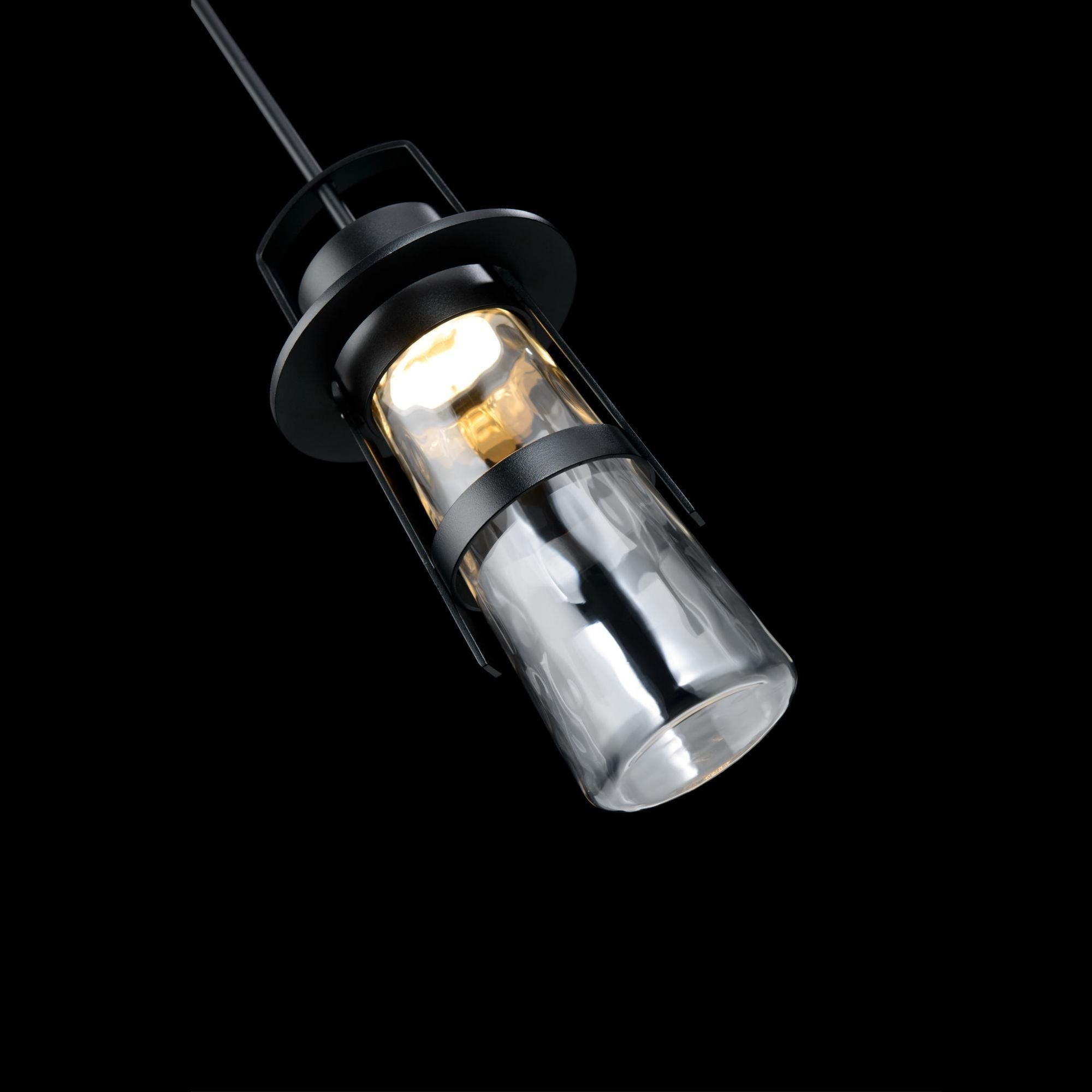 Balthus 15in LED 1 Light Indoor or Outdoor Pendant 3000K in Black