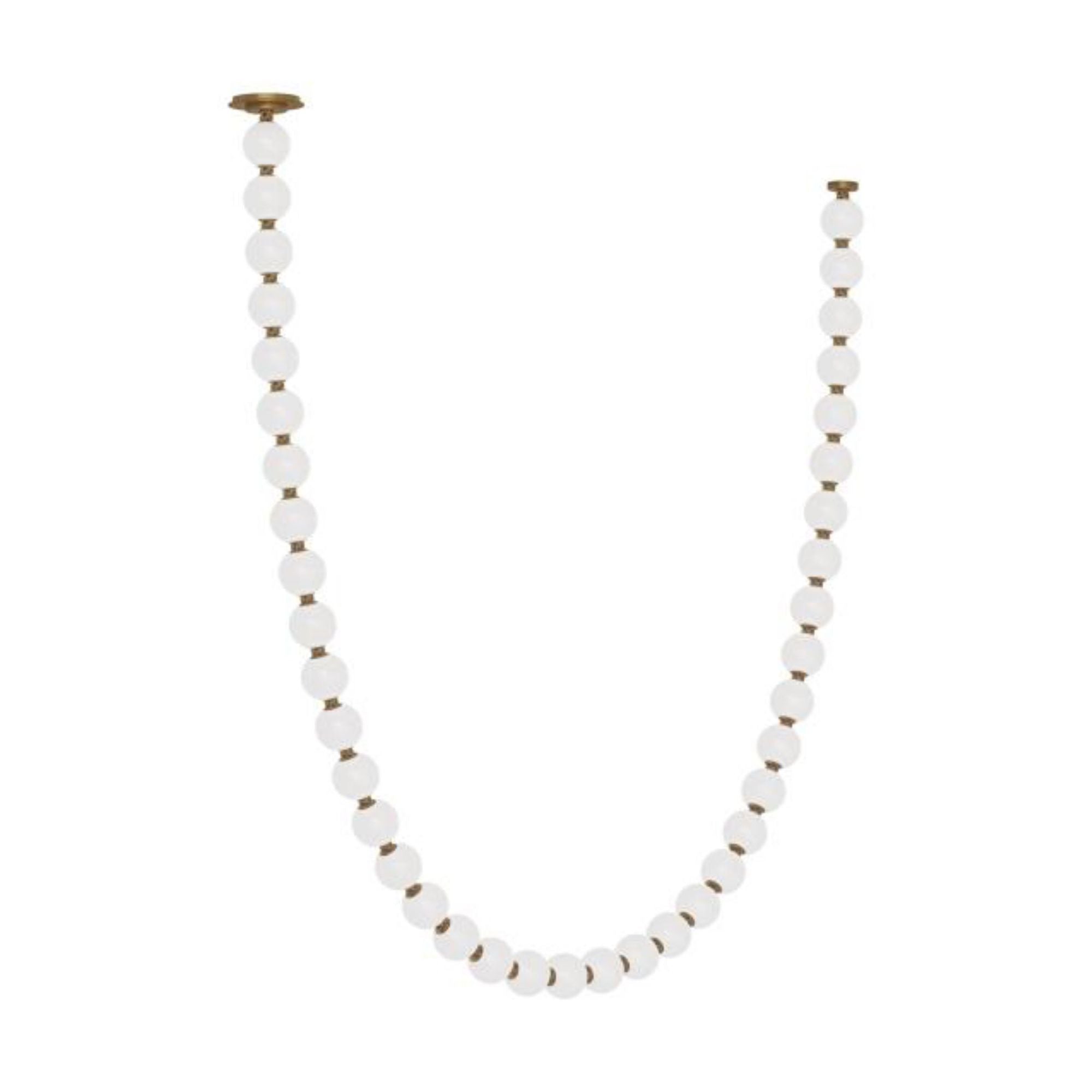 Perle 108 Chandelier Chandeliers 1-Light 2700K Natural Brass by Sean Lavin