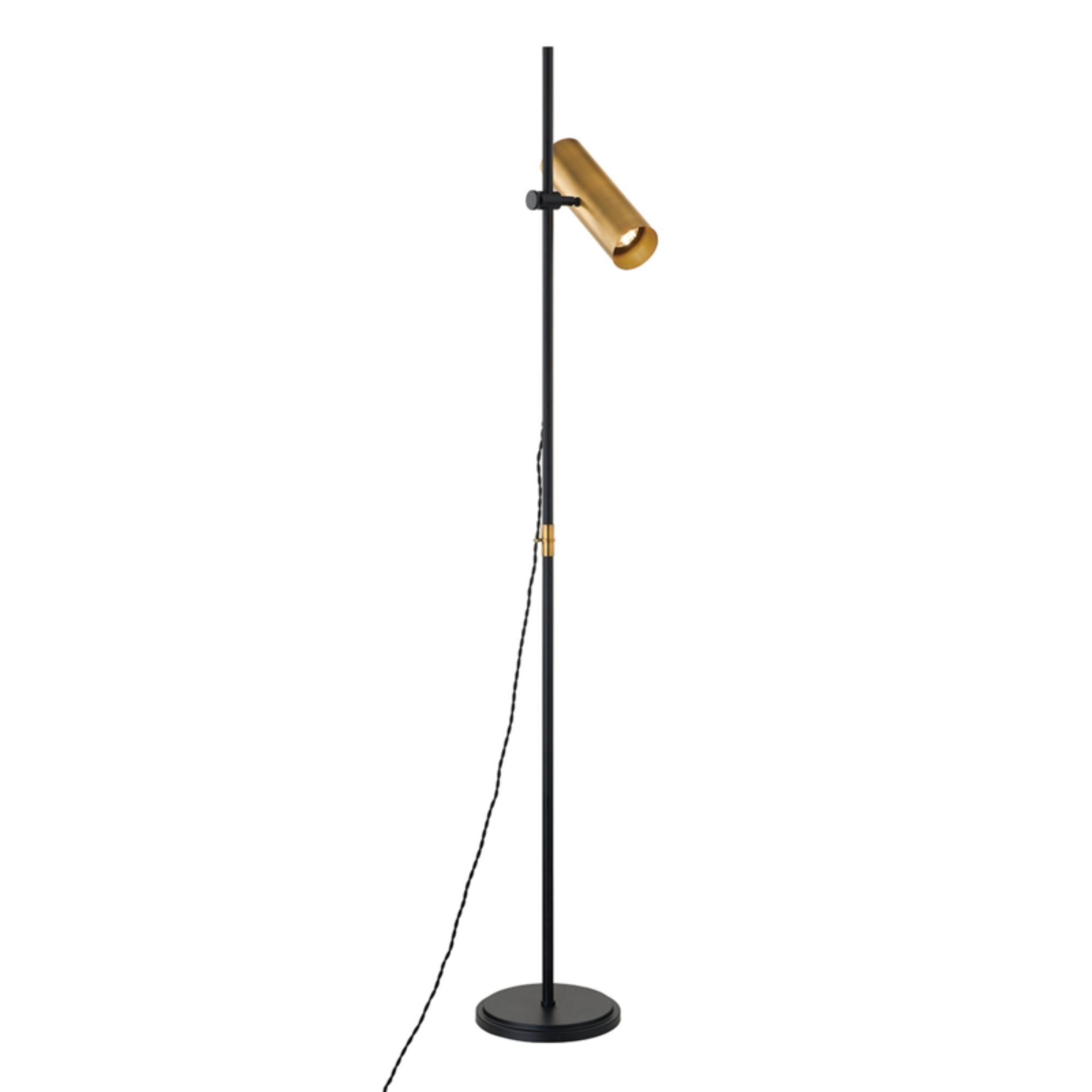 Quinn Floor Lamp 1-Light LED in  Patina Brass 9.75L x 10.75W x 65H