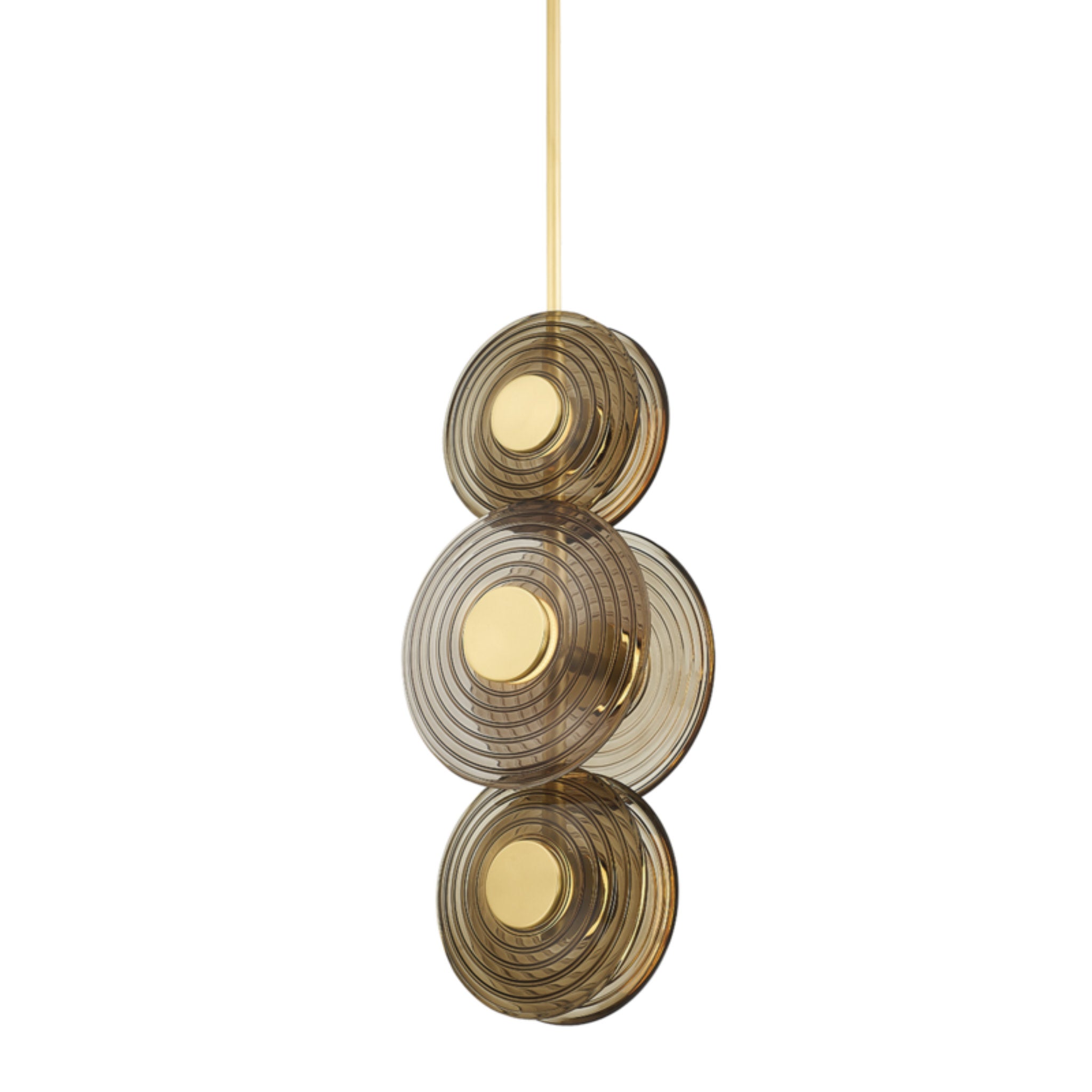 Griston 6 Light Pendant in Aged Brass by Pembrooke & Ives